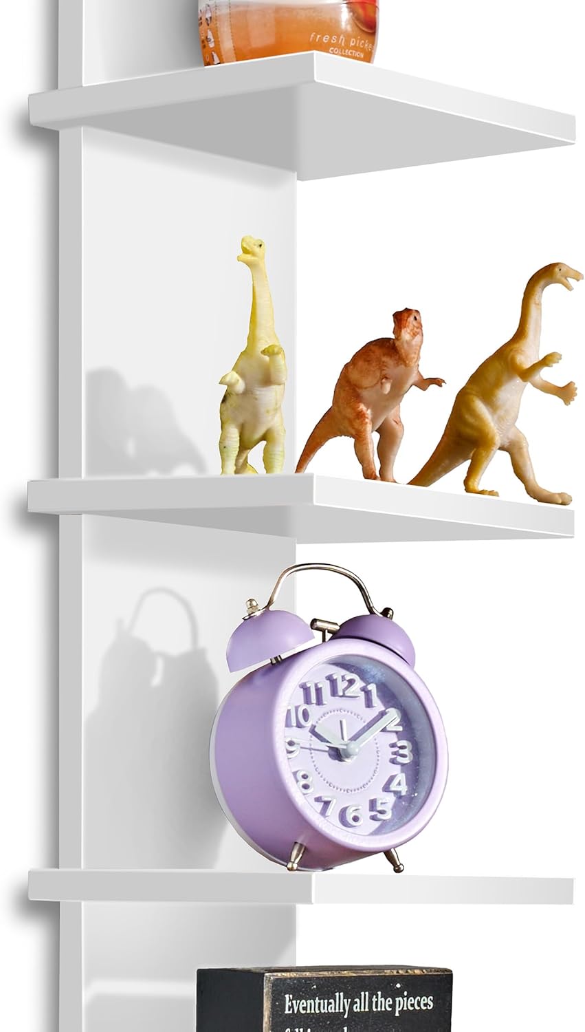 Sorbus 5 Tier Wall Shelf with Hooks 2 Pack