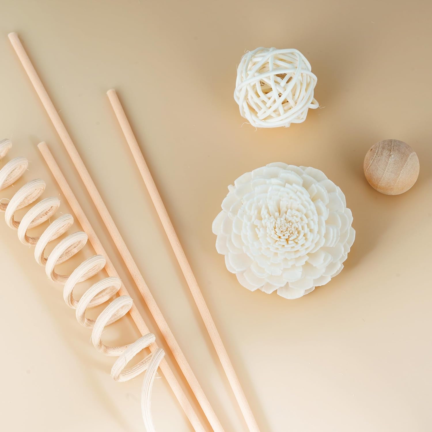 WUTAOBON 10 Inch Reed Diffuser Set 10 Pcs Natural Rattan