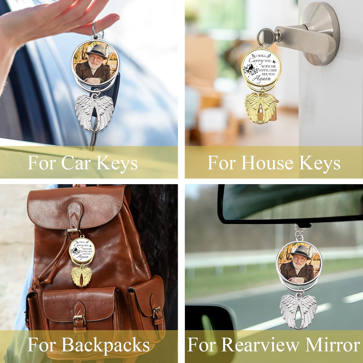 Personalized Car Hanging Ornament with Photo and Text