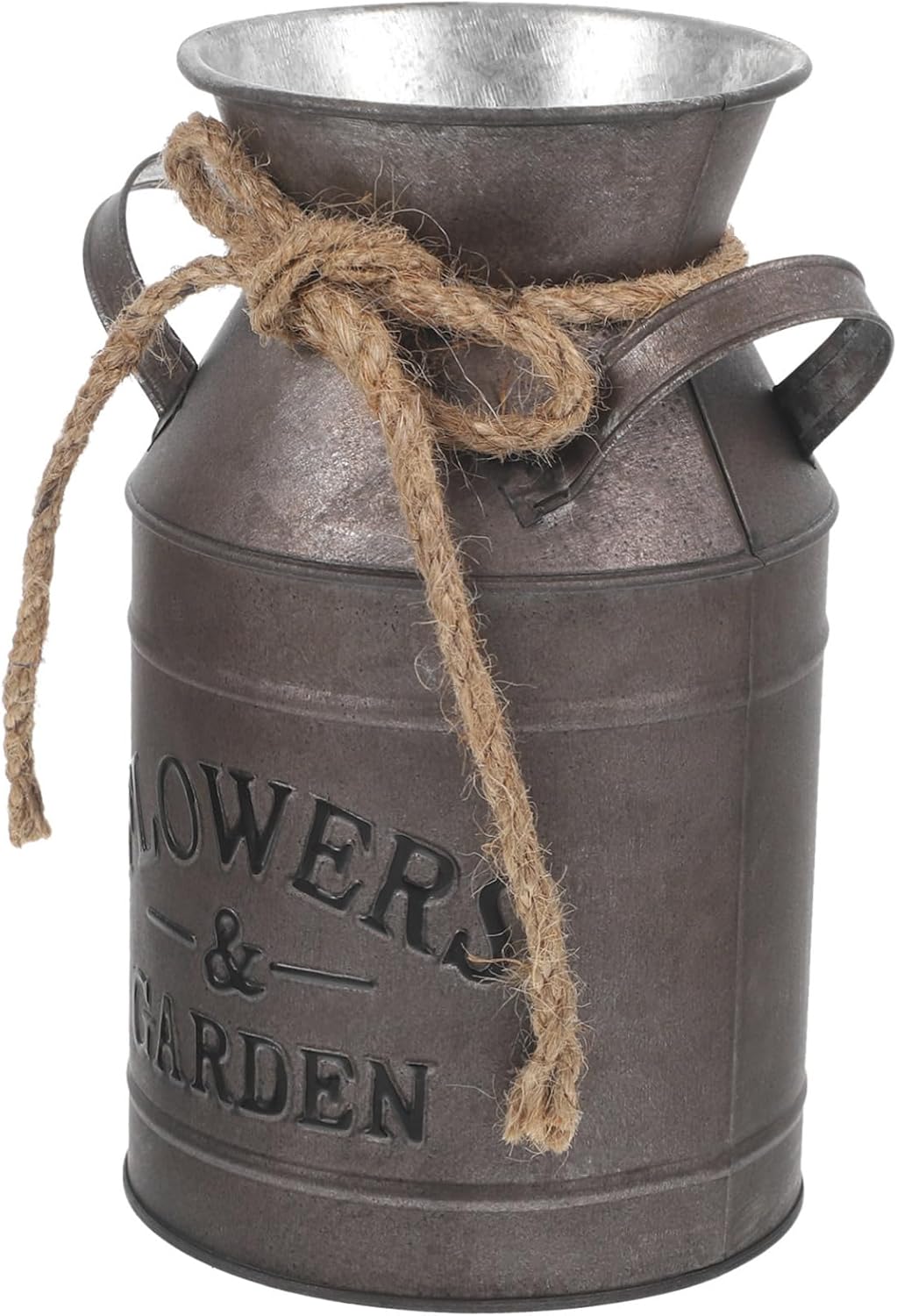 Vintage Galvanized Milk Can Decor Rustic Flower Pot