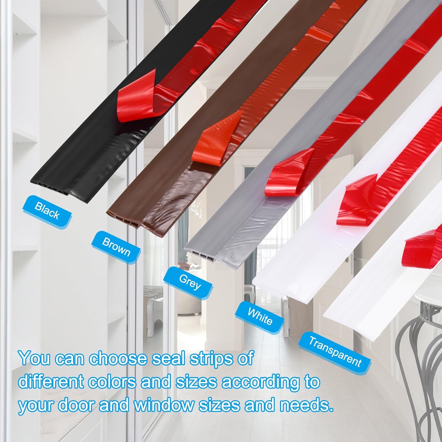 PATIKIL Door Draft Stopper 33FT Silicone Weather Stripping Seal Gray