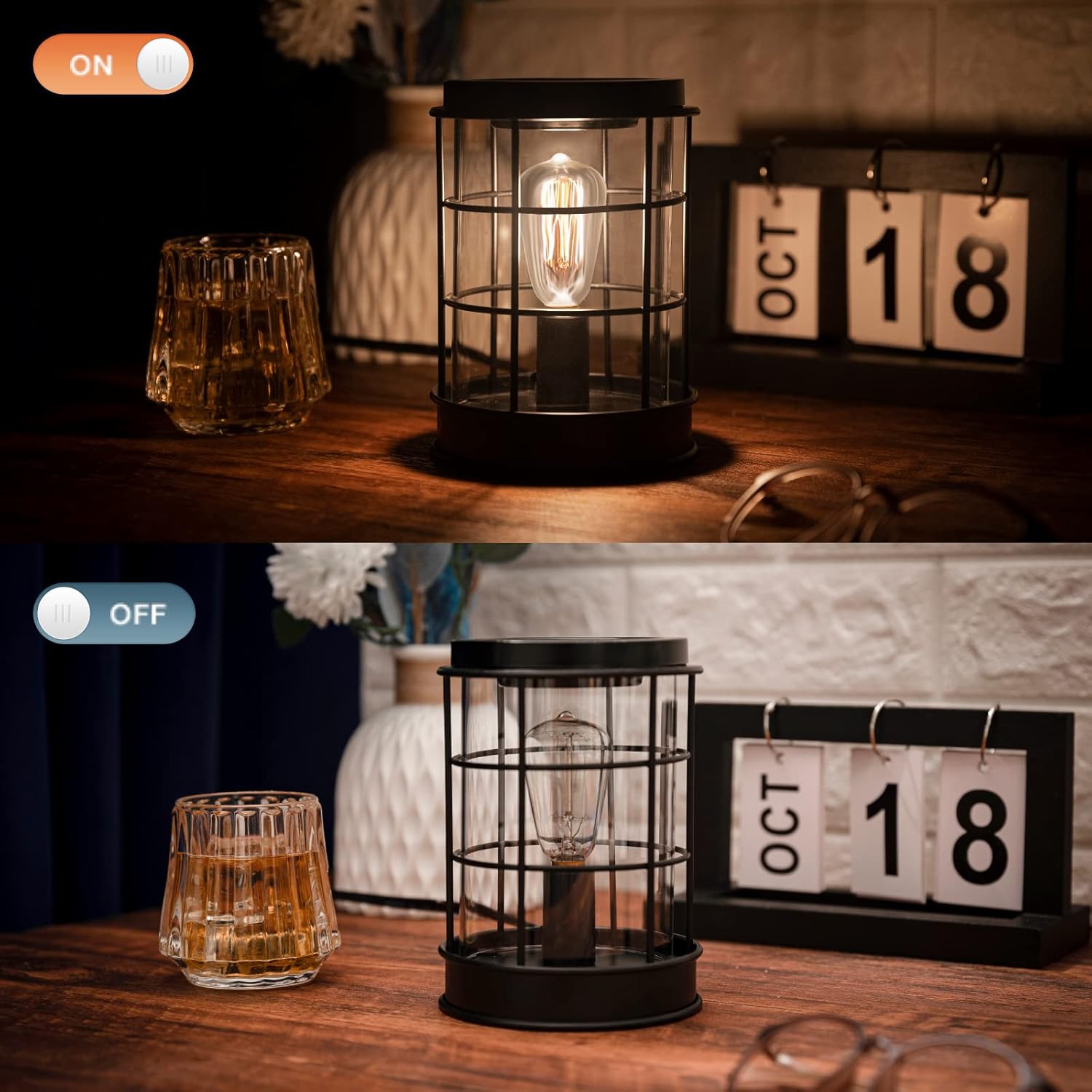 Electric Wax Melt Warmer with Vintage Light Bulbs