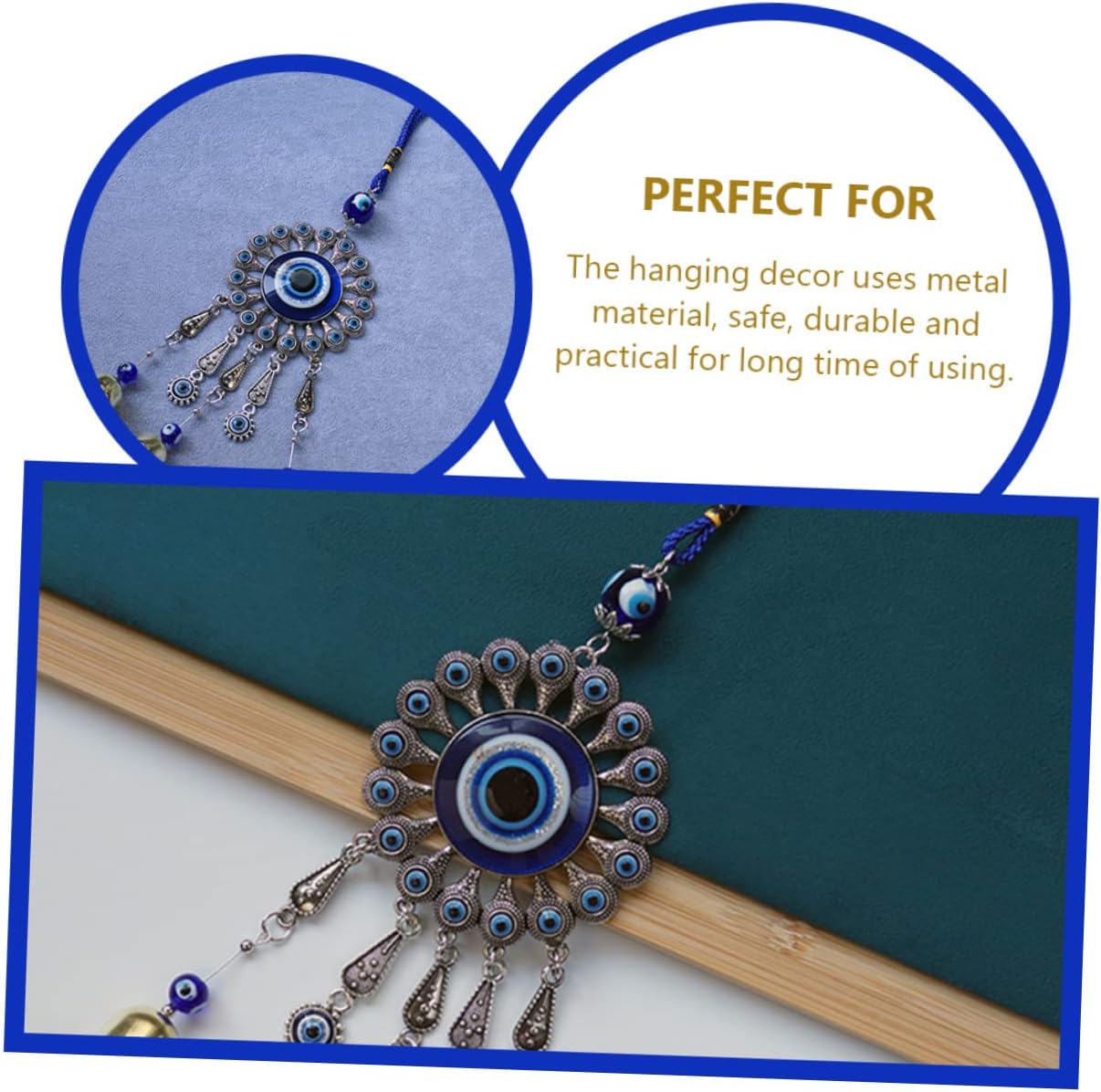 Yardenfun Evil Eye Car Hanging Decor Wind Chime