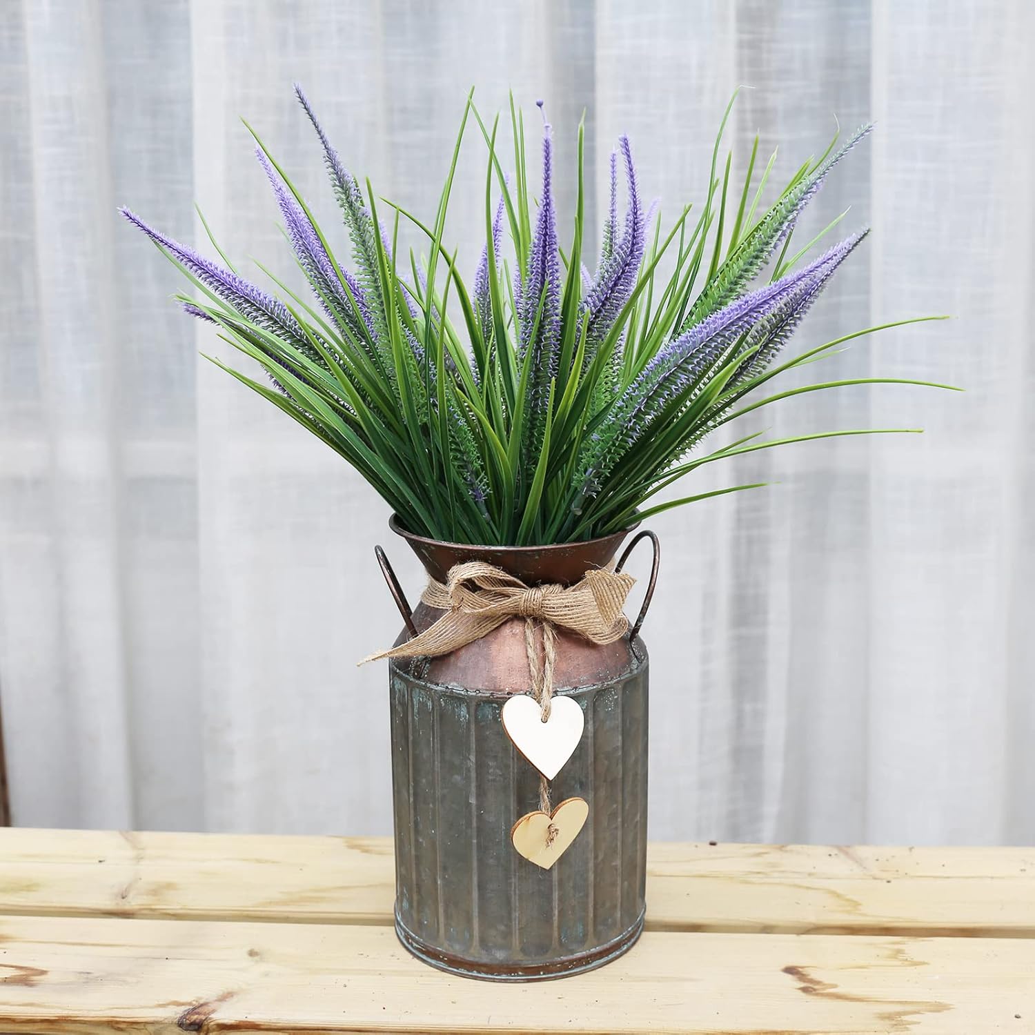 Rustic Brown Galvanized Milk Can Metal Vase 84 Inch