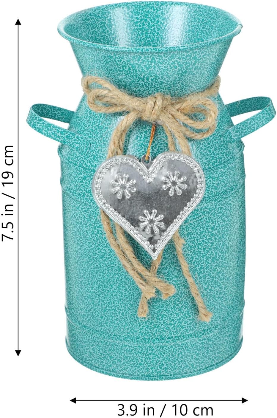 Yardwe Vintage Iron Bucket Vase for Home Decor