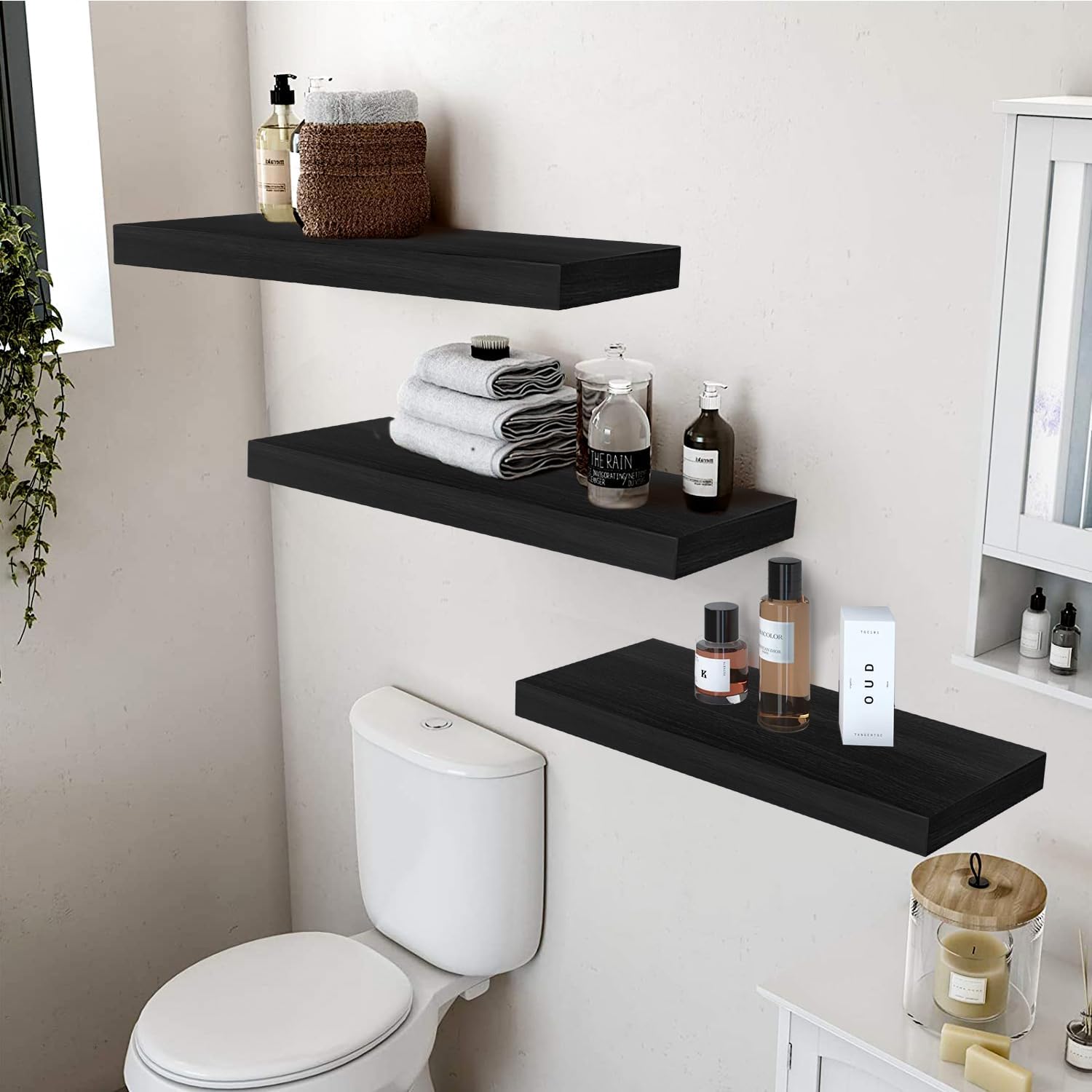 AT-VALY Floating Shelves Set of 3 156IN