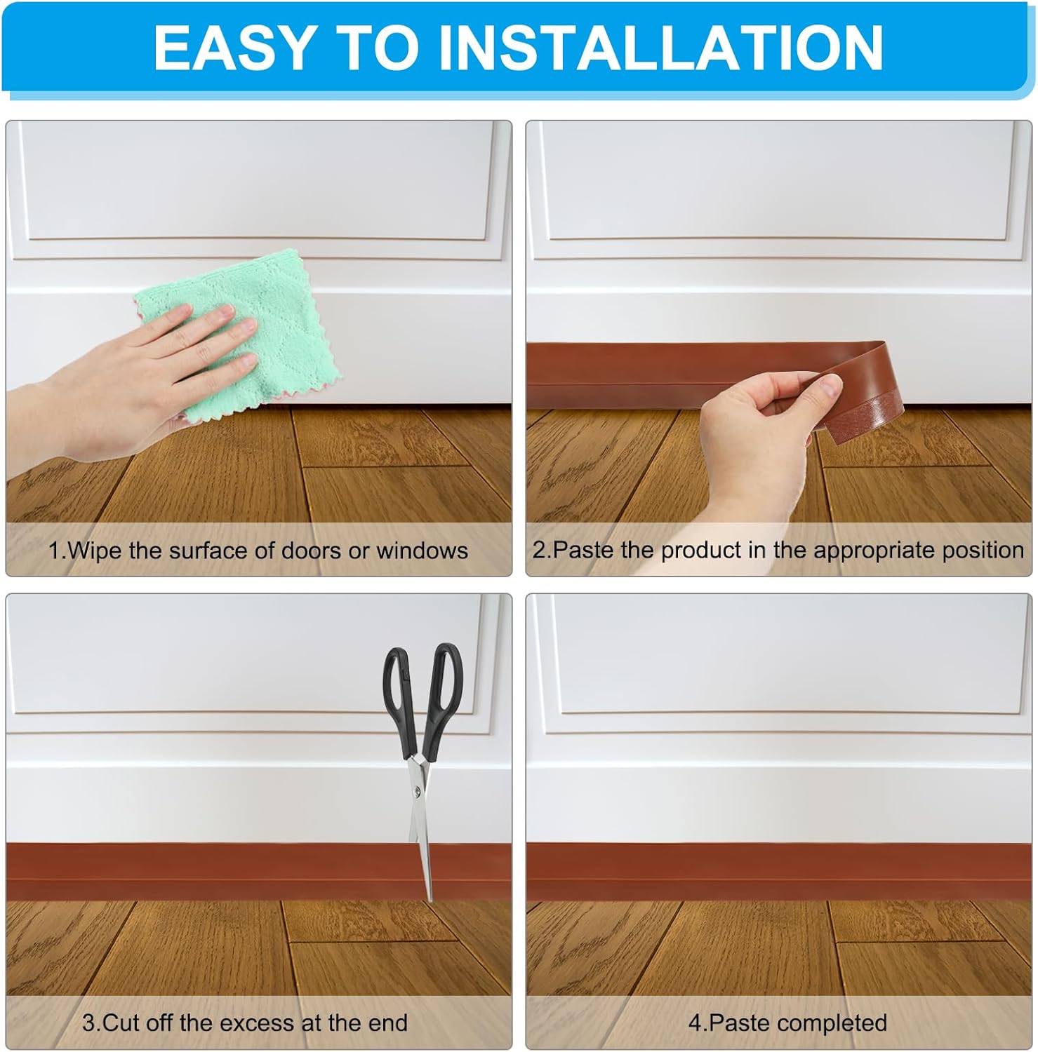PATIKIL Door Draft Stopper 33FT Silicone Weather Stripping Seal Gray