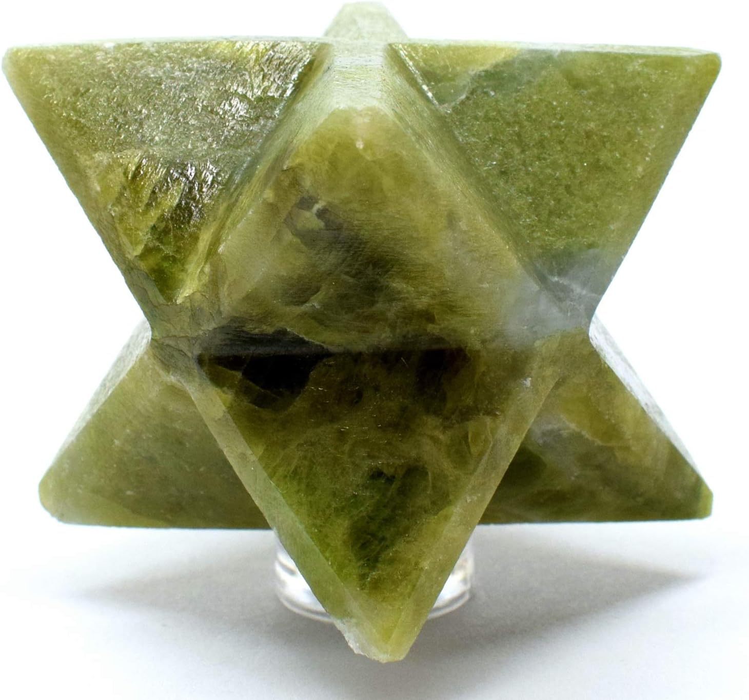 25 Inch Green Vesuvianite 8 Point Merkaba Star Natural Crystal