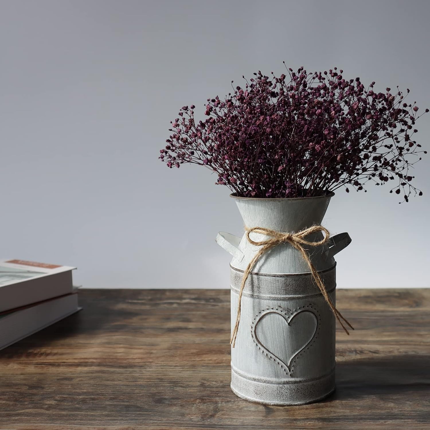 Galvanized Milk Can Retro Vase for Home Office Decor