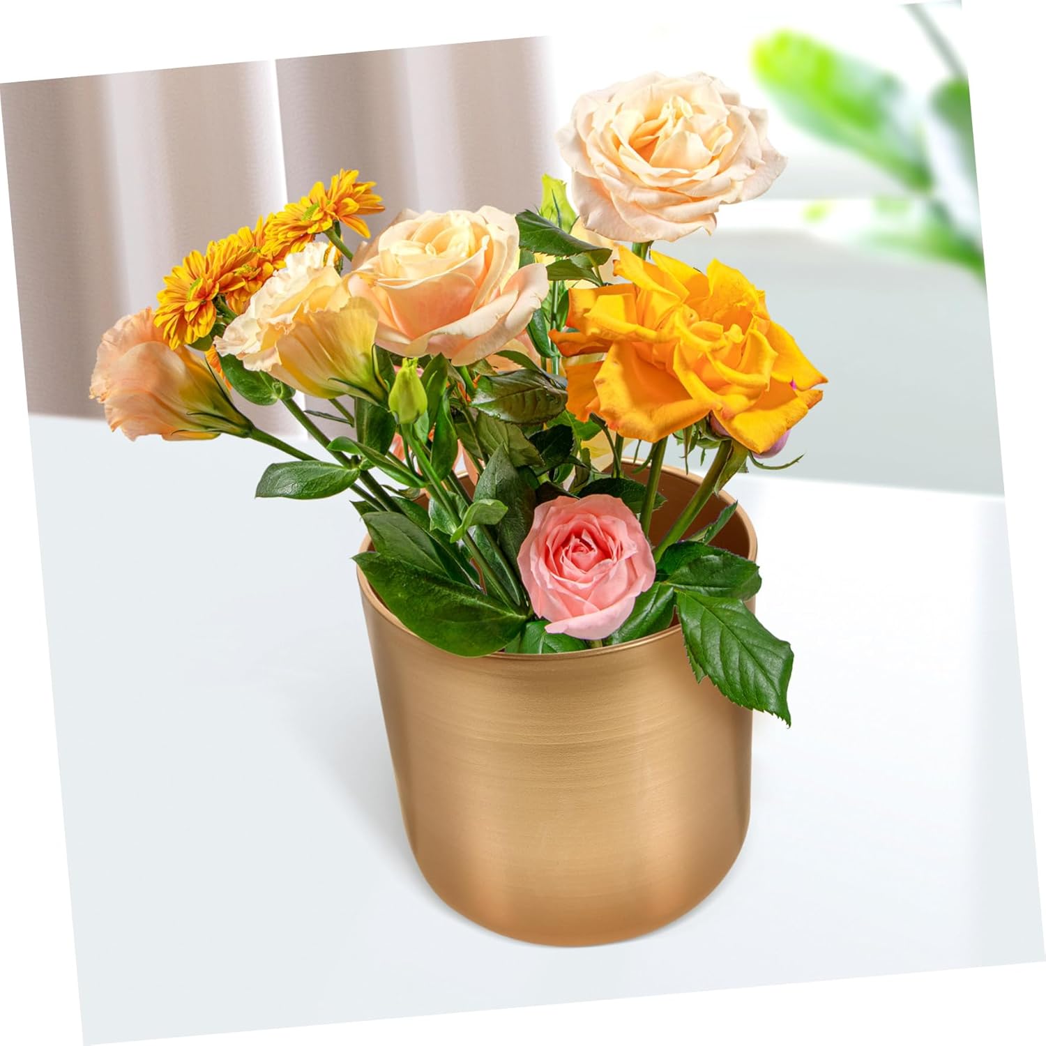 STOBAZA Vintage Rustic Flower Vase Bucket Planter Decor