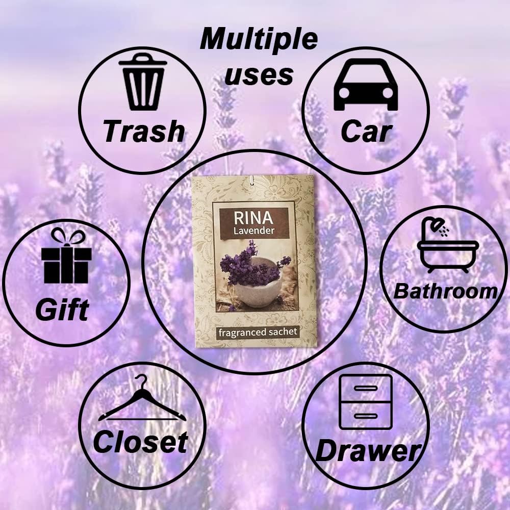 Qingbei Rina Lavender Scented Sachets 40-Pack