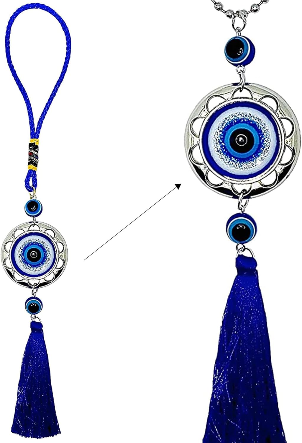 LUCKBOOSTIUM Evil Eye Keychain - Good Luck Protection Charm
