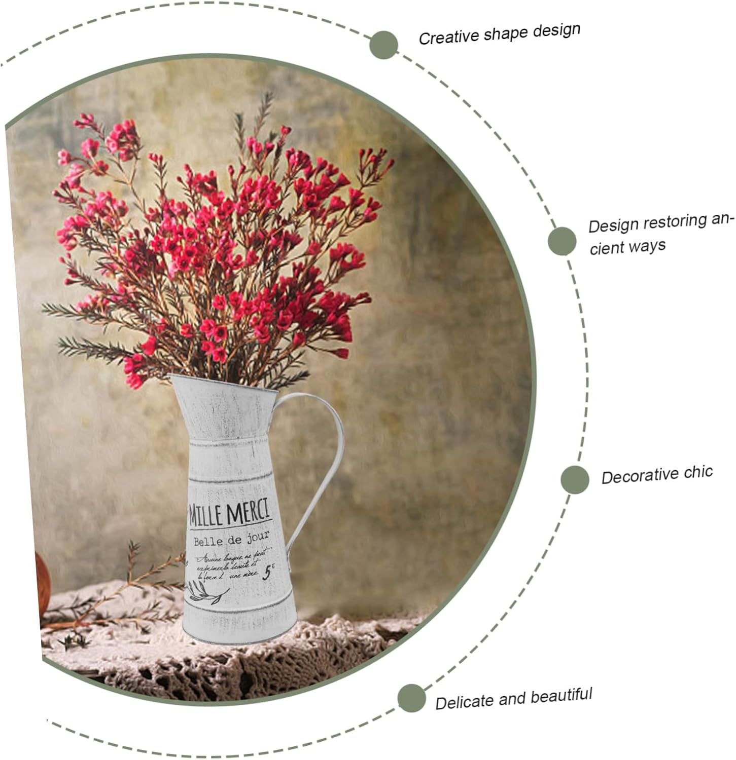 Retro Kettle Shaped Vase for Home Decor