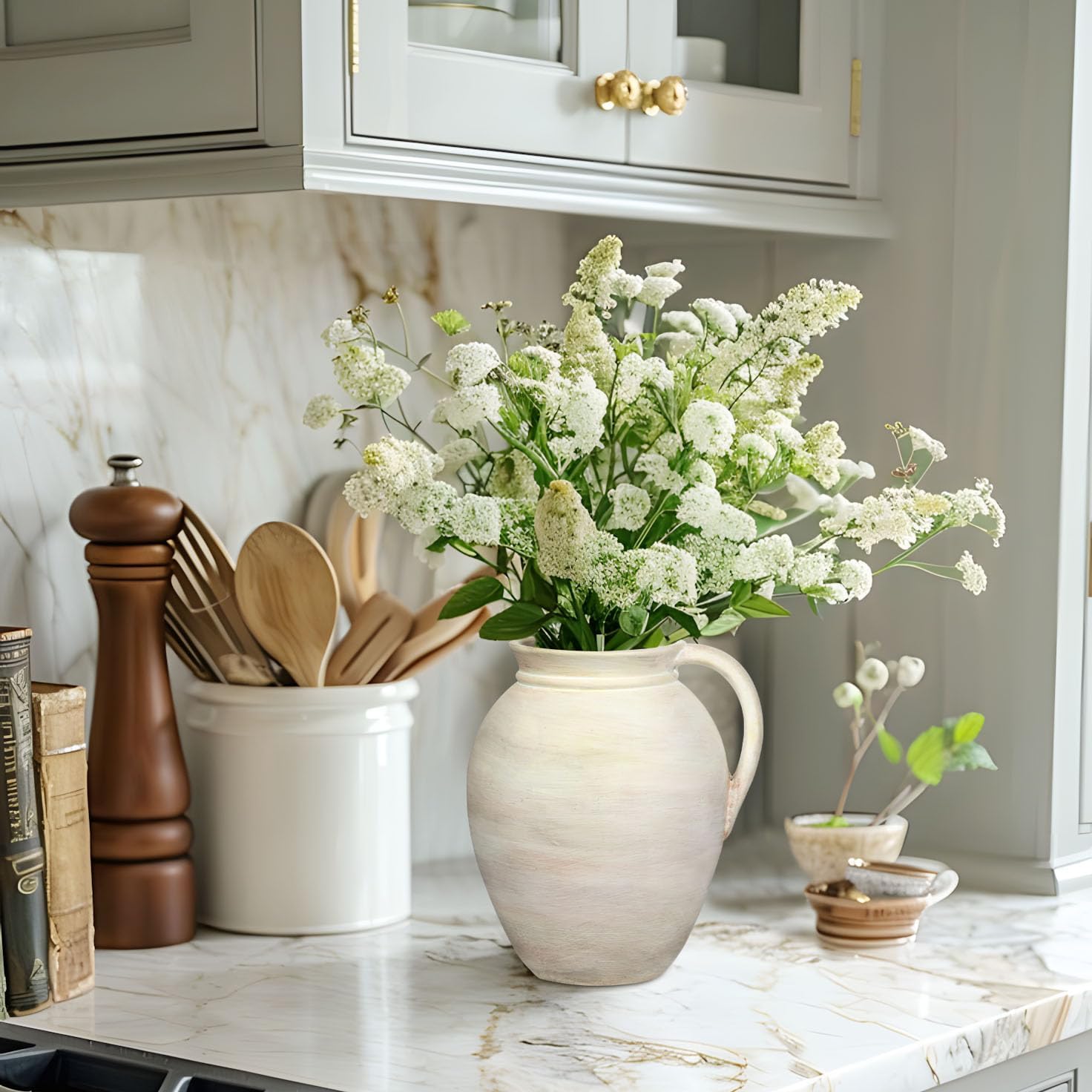 Ceramic Rustic Farmhouse Vase - 71 Inch Centerpiece Pitcher