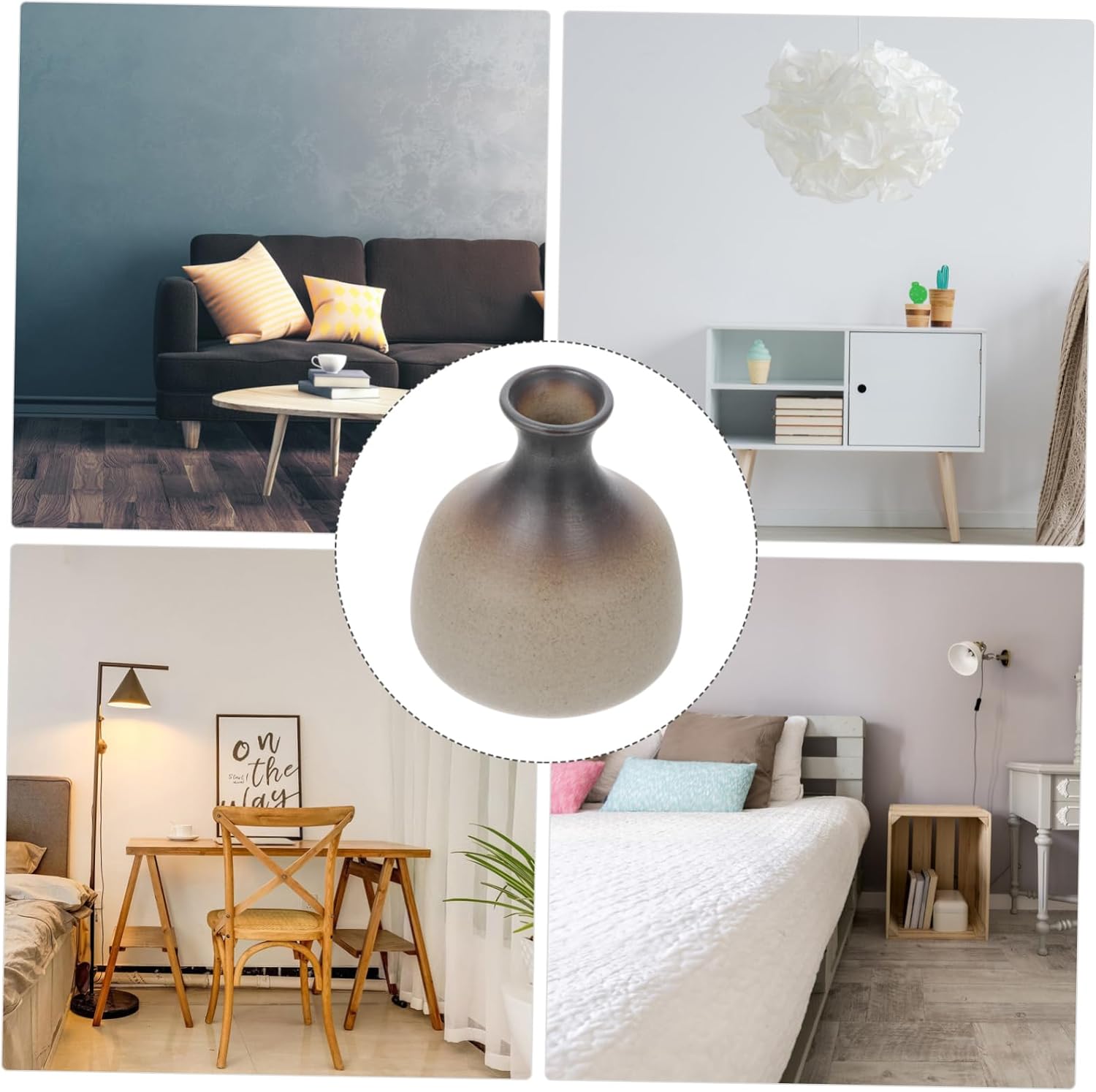 Stobaza Mini Flower Vase Retro Ceramic Design for Home Office and Special Occasions