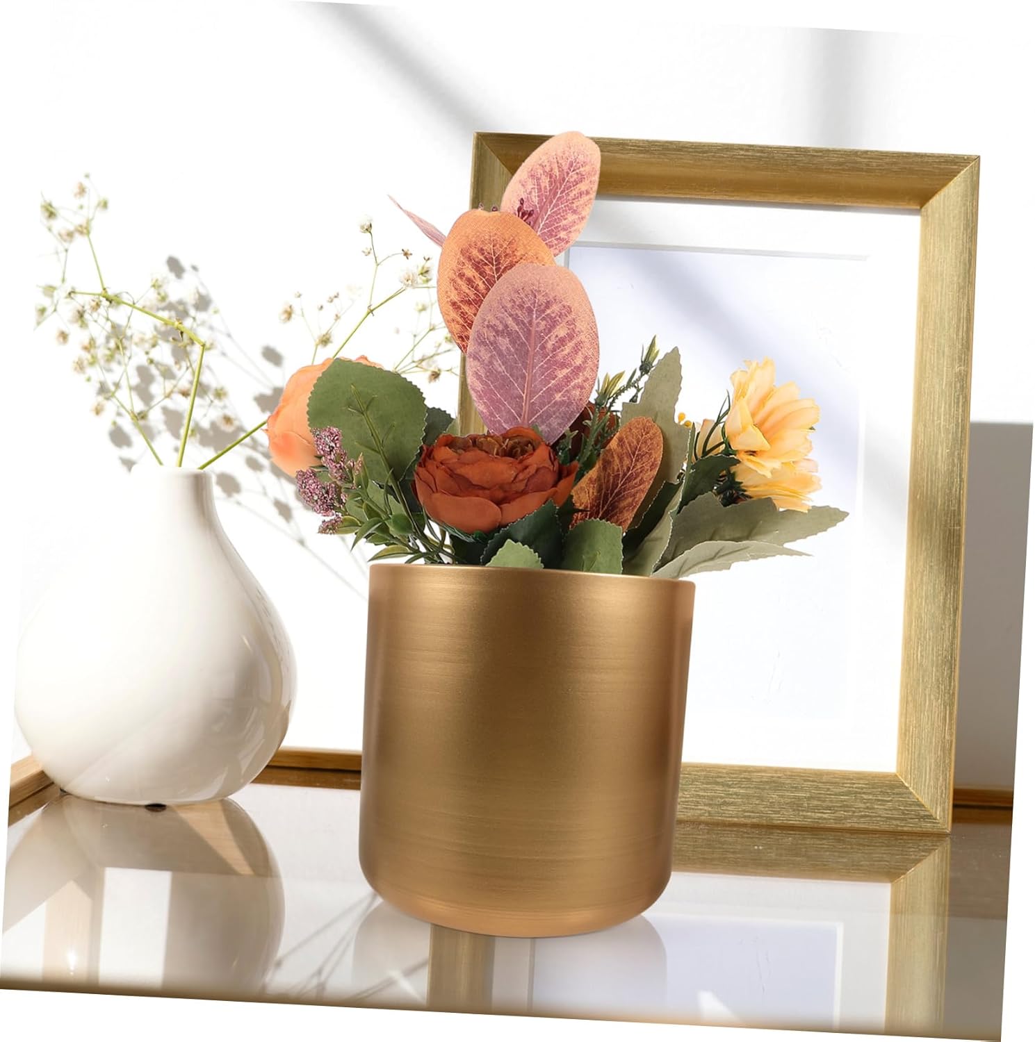 STOBAZA Vintage Rustic Flower Vase Bucket Planter Decor