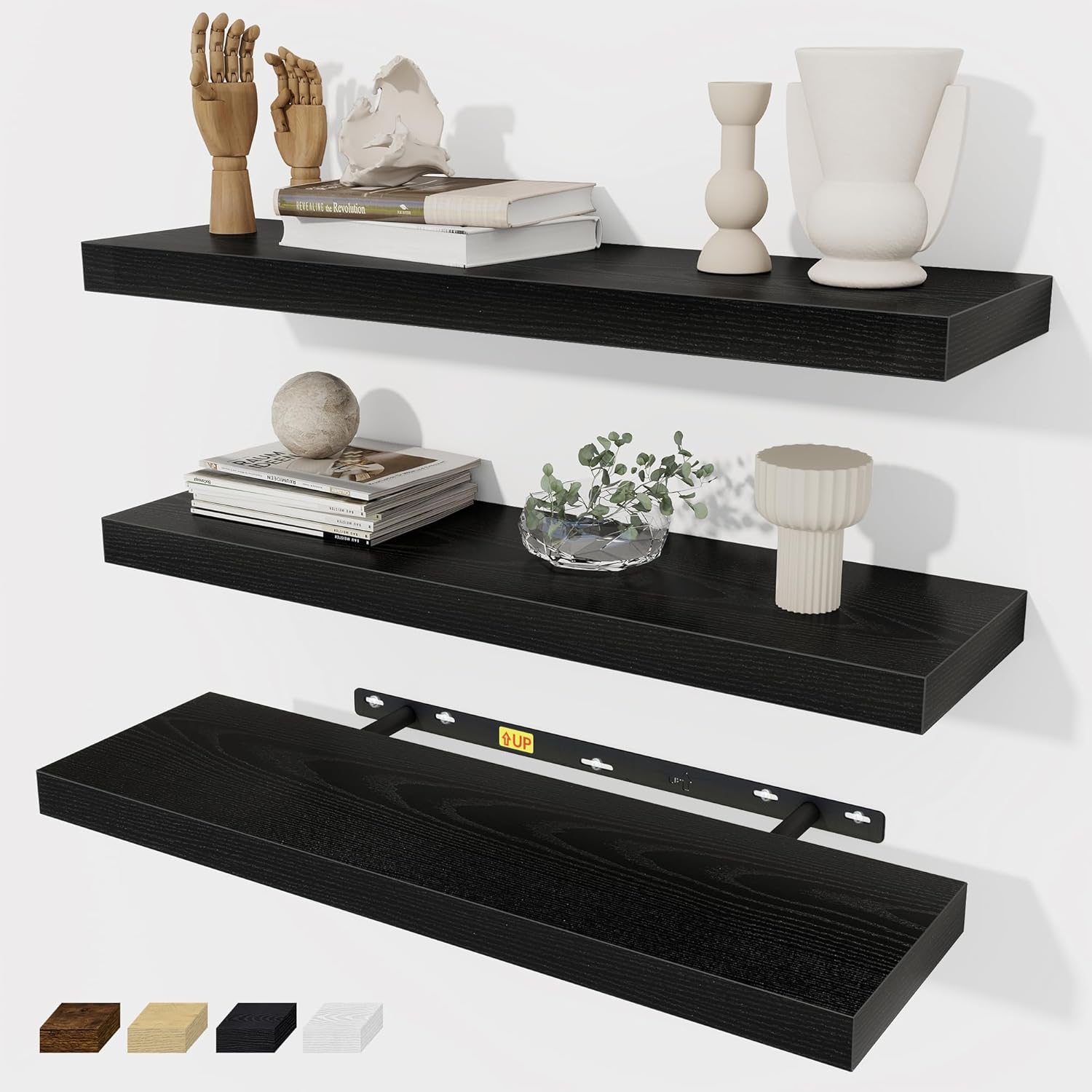 Fun Memories 24 Inch Floating Shelves Set of 3