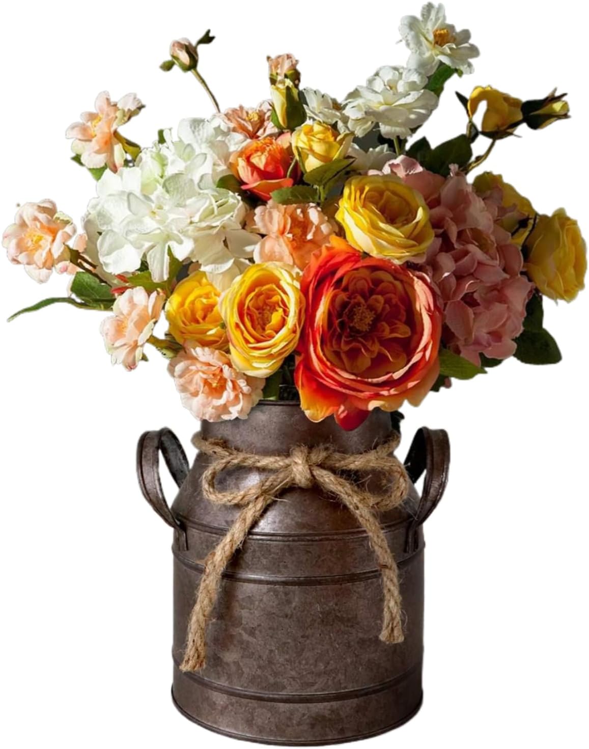 Vintage Rustic Decorative Metal Flower Vase for Home Use