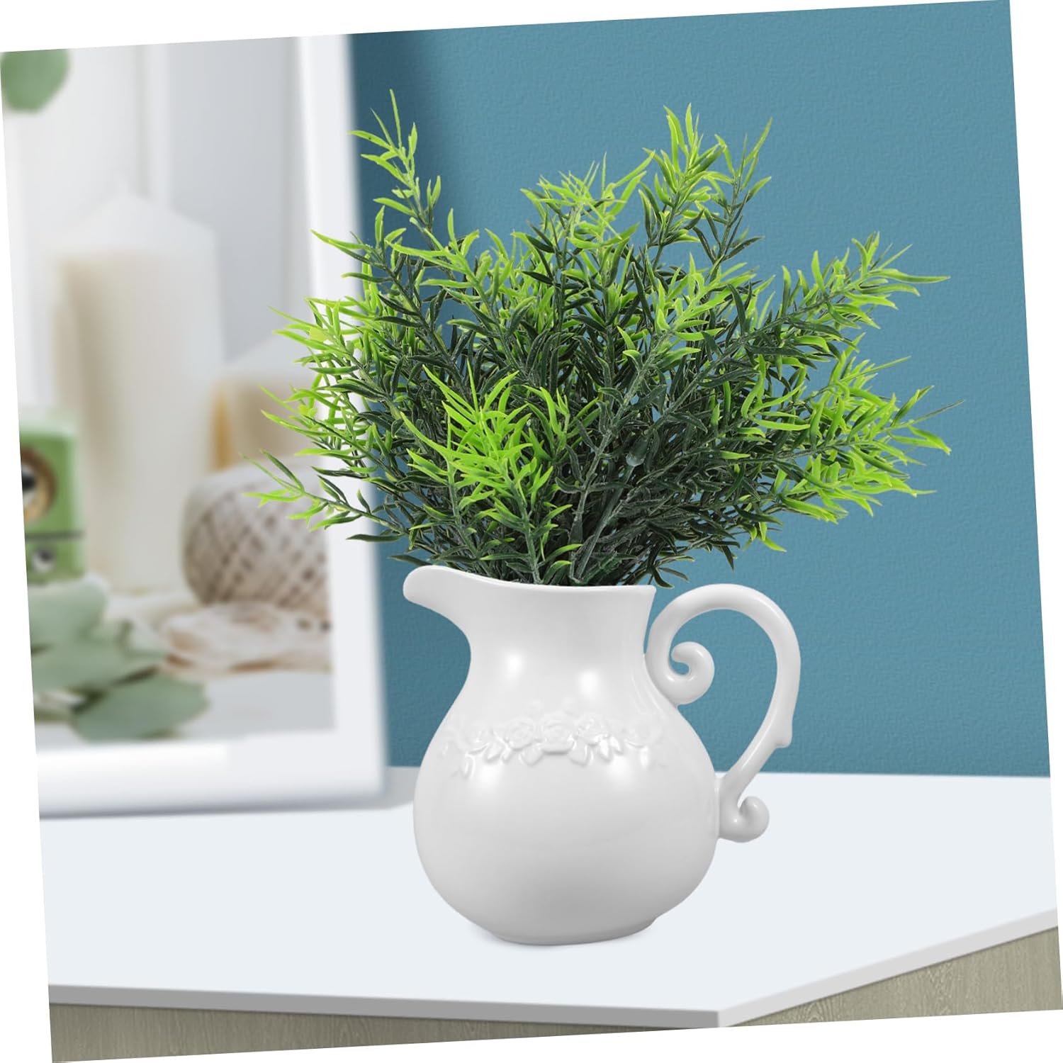Retro European Ceramic Pitcher Flower Vase for Home and Office