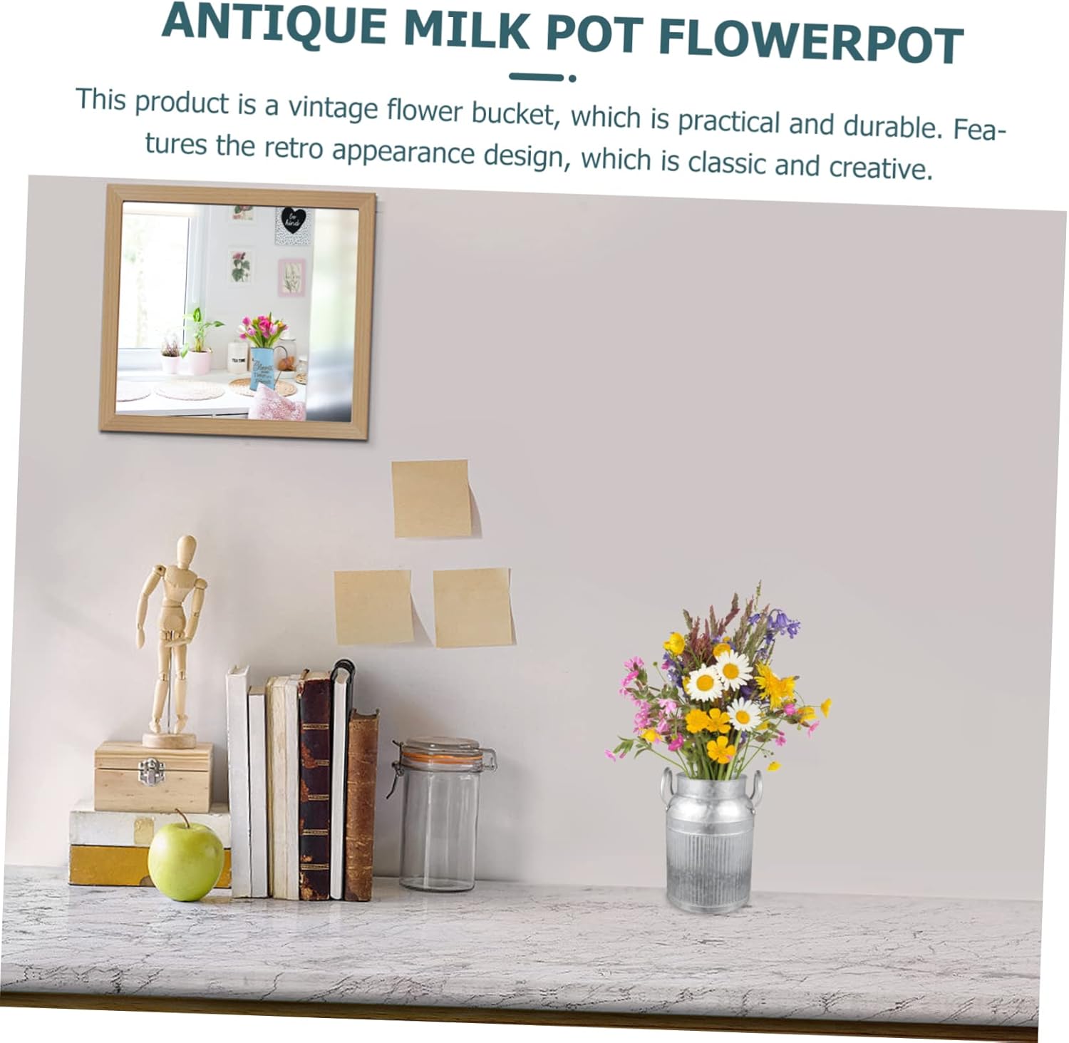 Vintage Farmhouse Flower Vase Decorative Home Office Decor