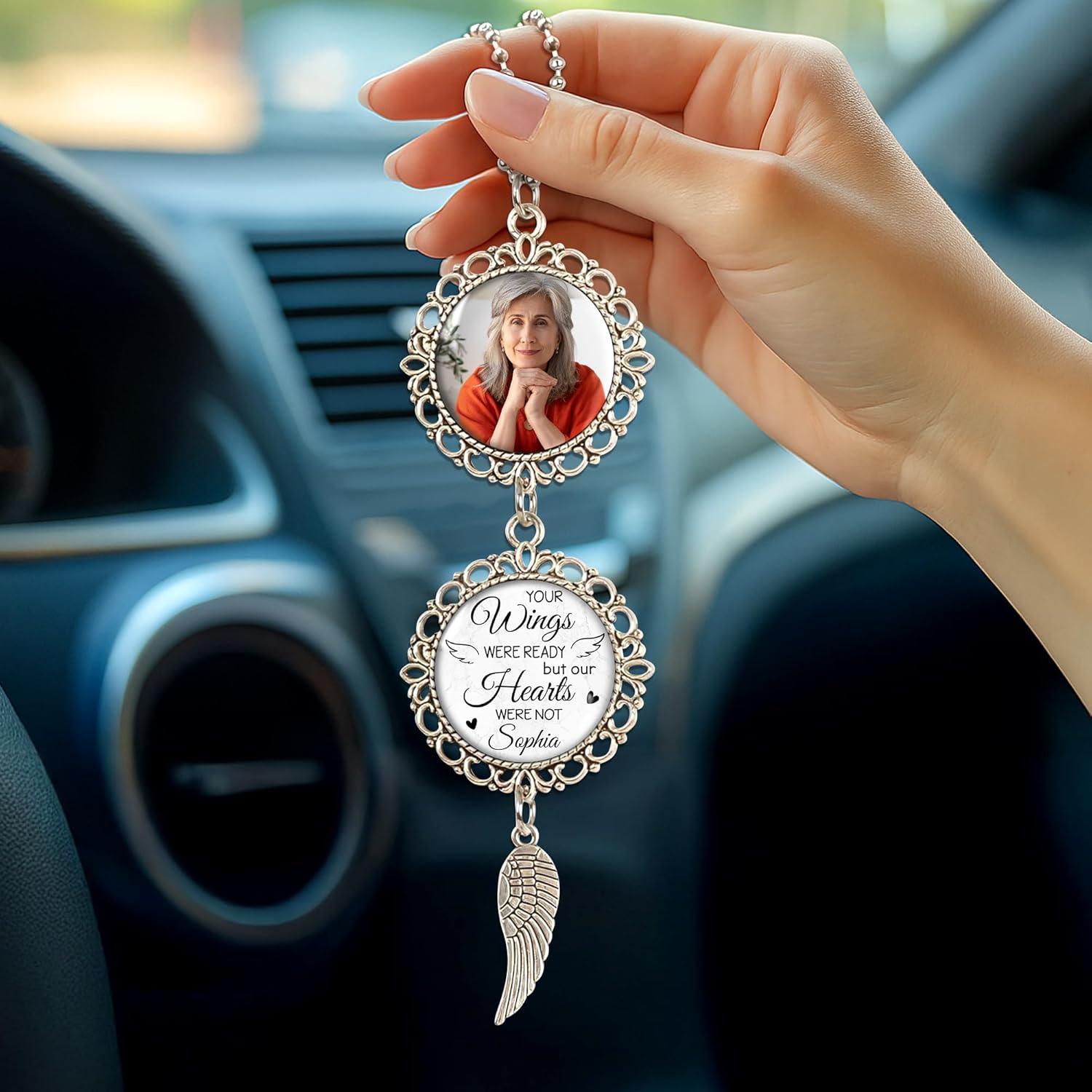 Personalized Memorial Hanging Ornament for Car