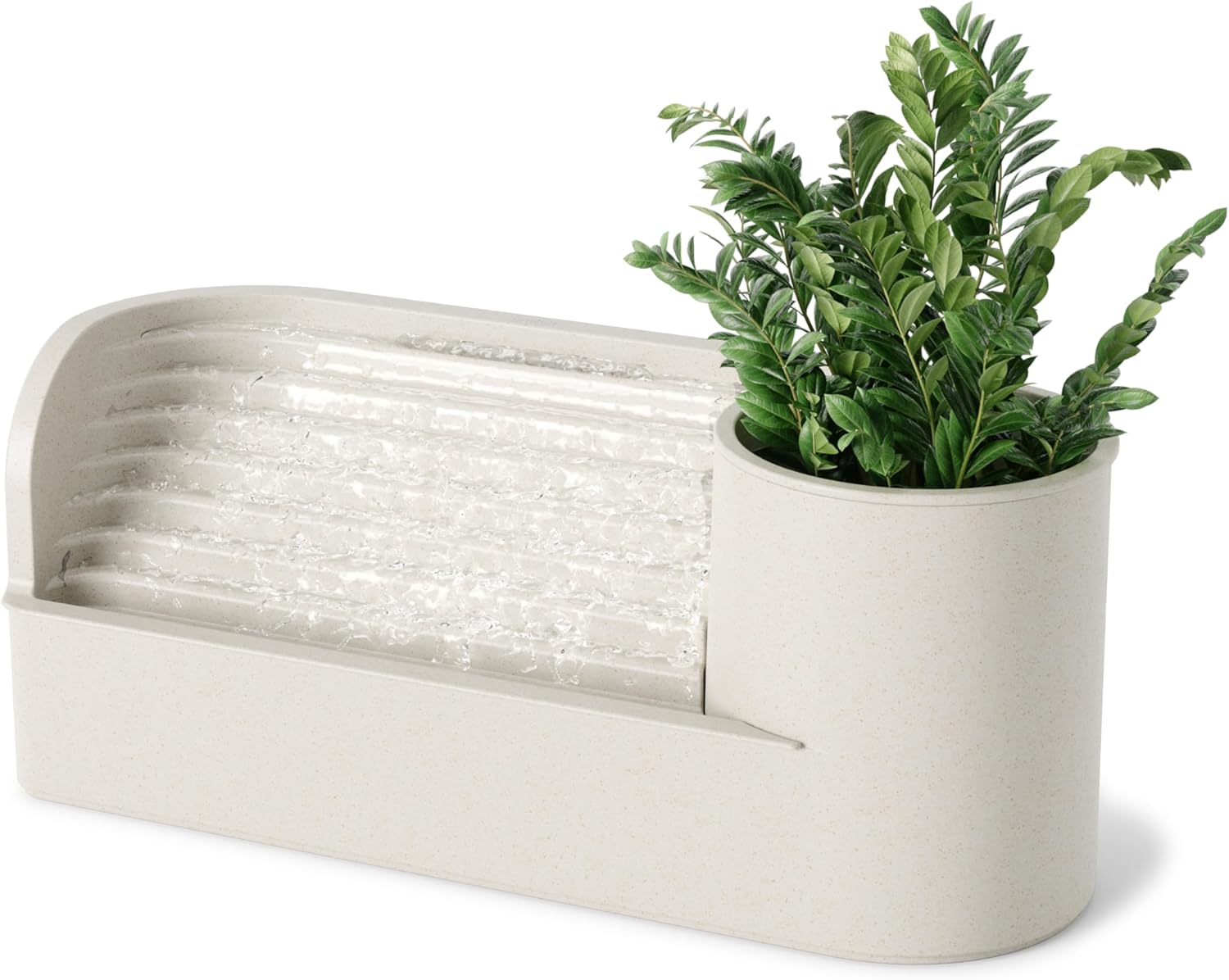 Umbra Stream Tabletop Water Fountain with Planter and Stationery Slot