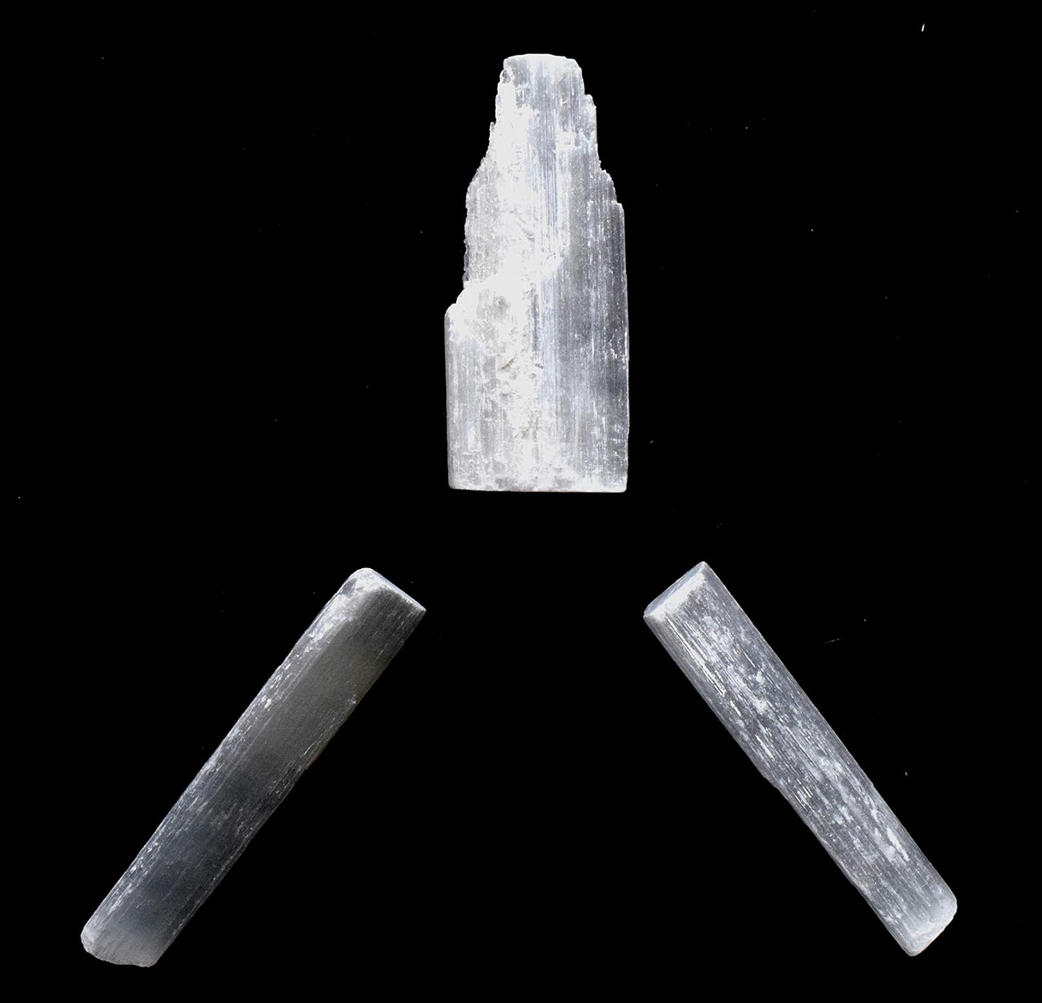 HQRP 3 Inch Natural White Selenite Sticks 20PCS