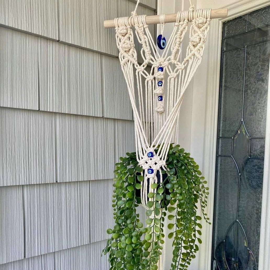 Boho Style Macrame Evil Eye Hanging Ornament
