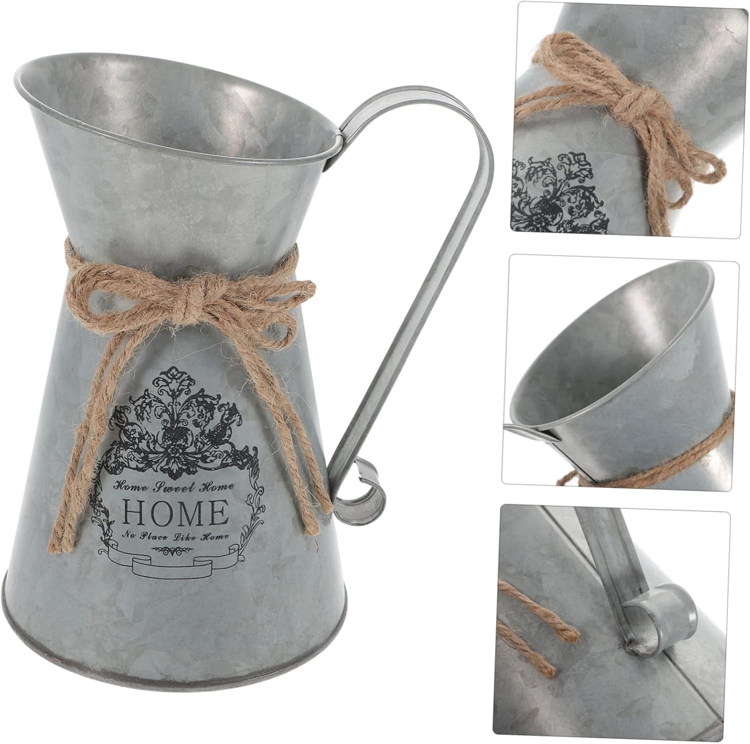 Farmhouse Vintage Metal Flower Bucket for Home Decor