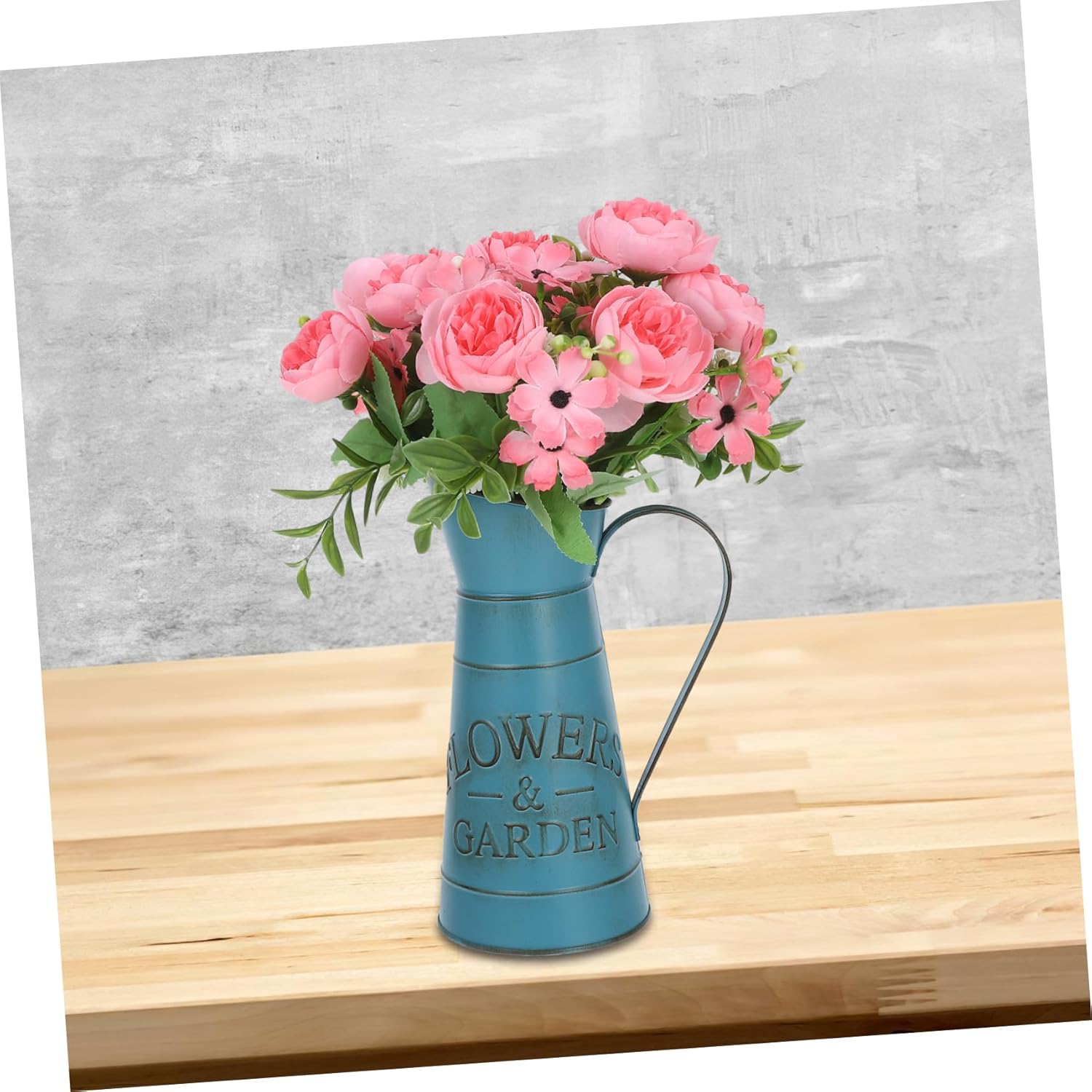 Retro Kettle Vase Flower Decor Ornament