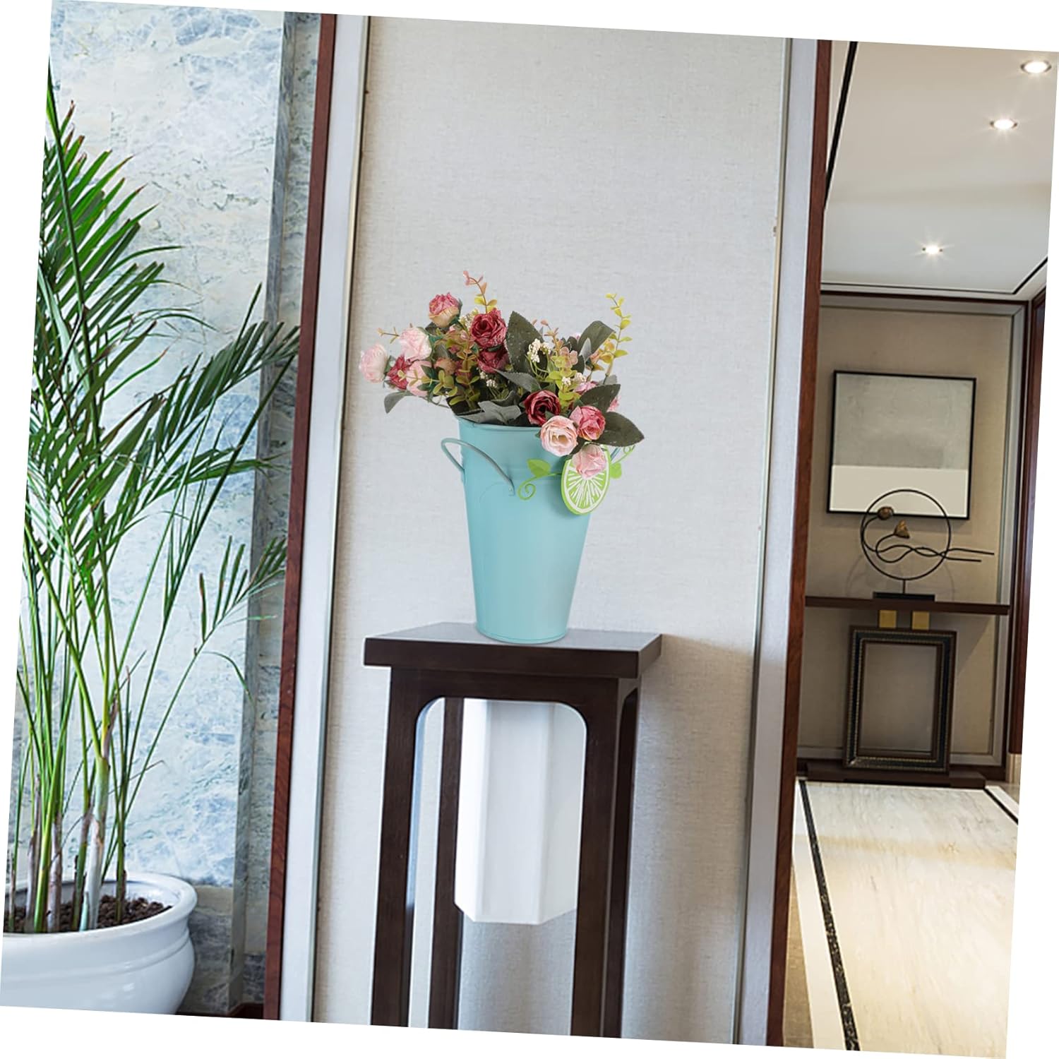 Iron Flower Vase for Home Decoration Rustic Style