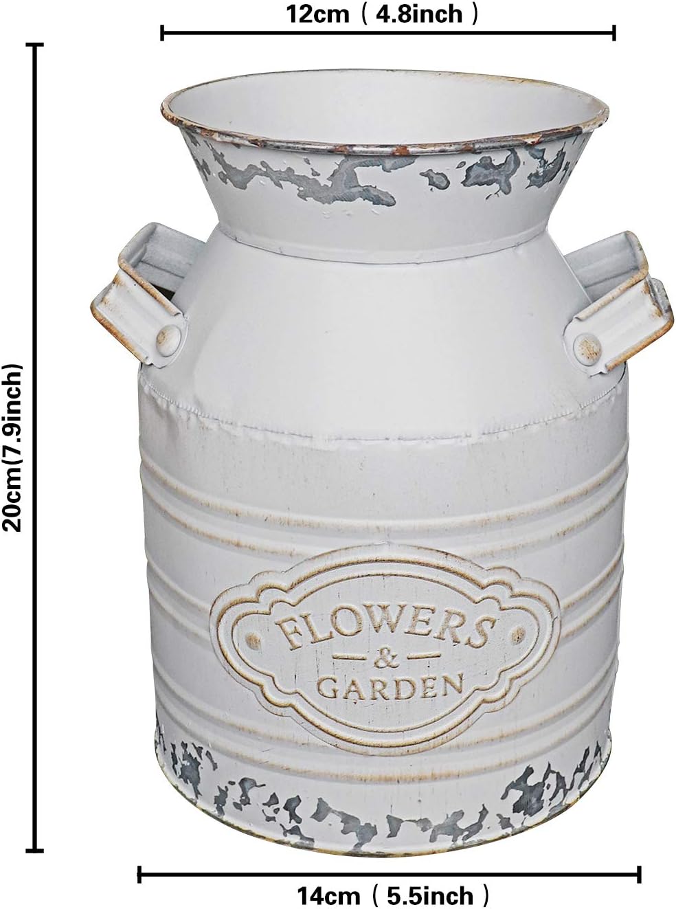 Soyizom Rustic Galvanized Tin Milk Can Decorative Vase - Small 79 Inch