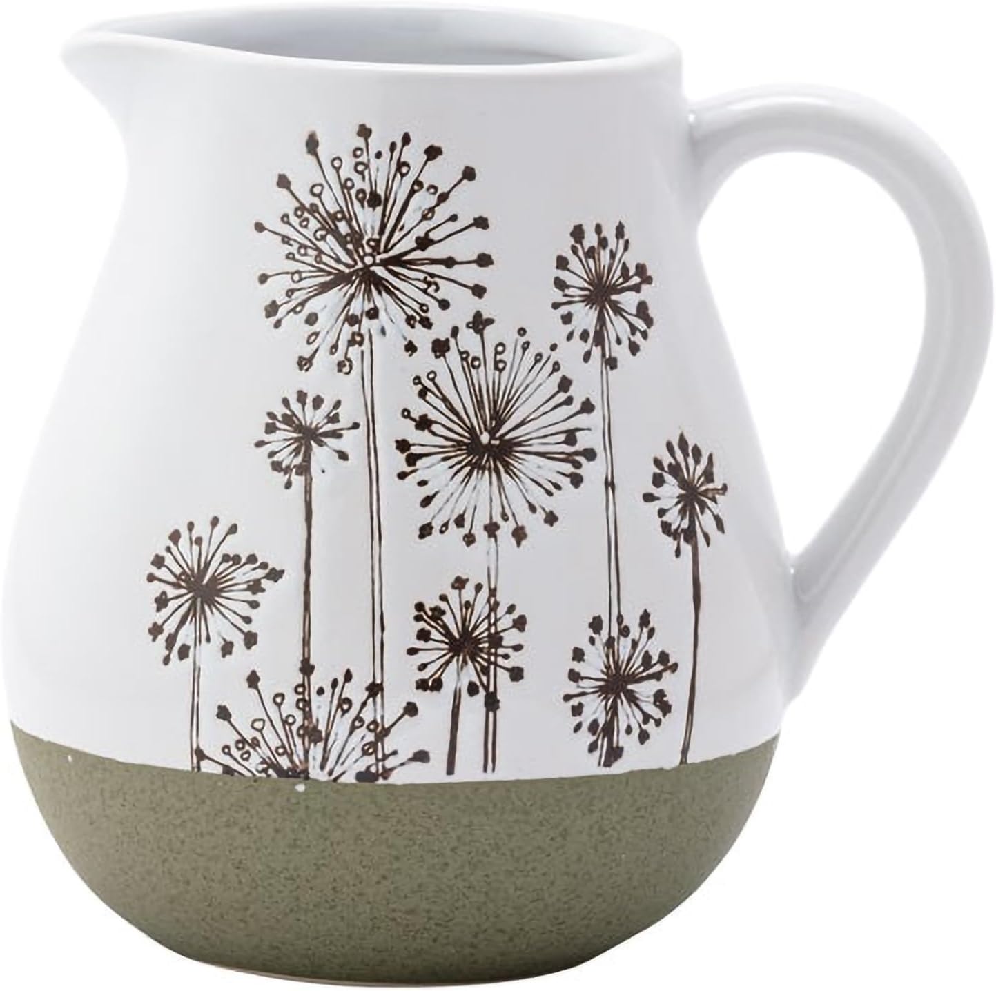 Napco Imports Dandelion Stoneware Pitcher Vase
