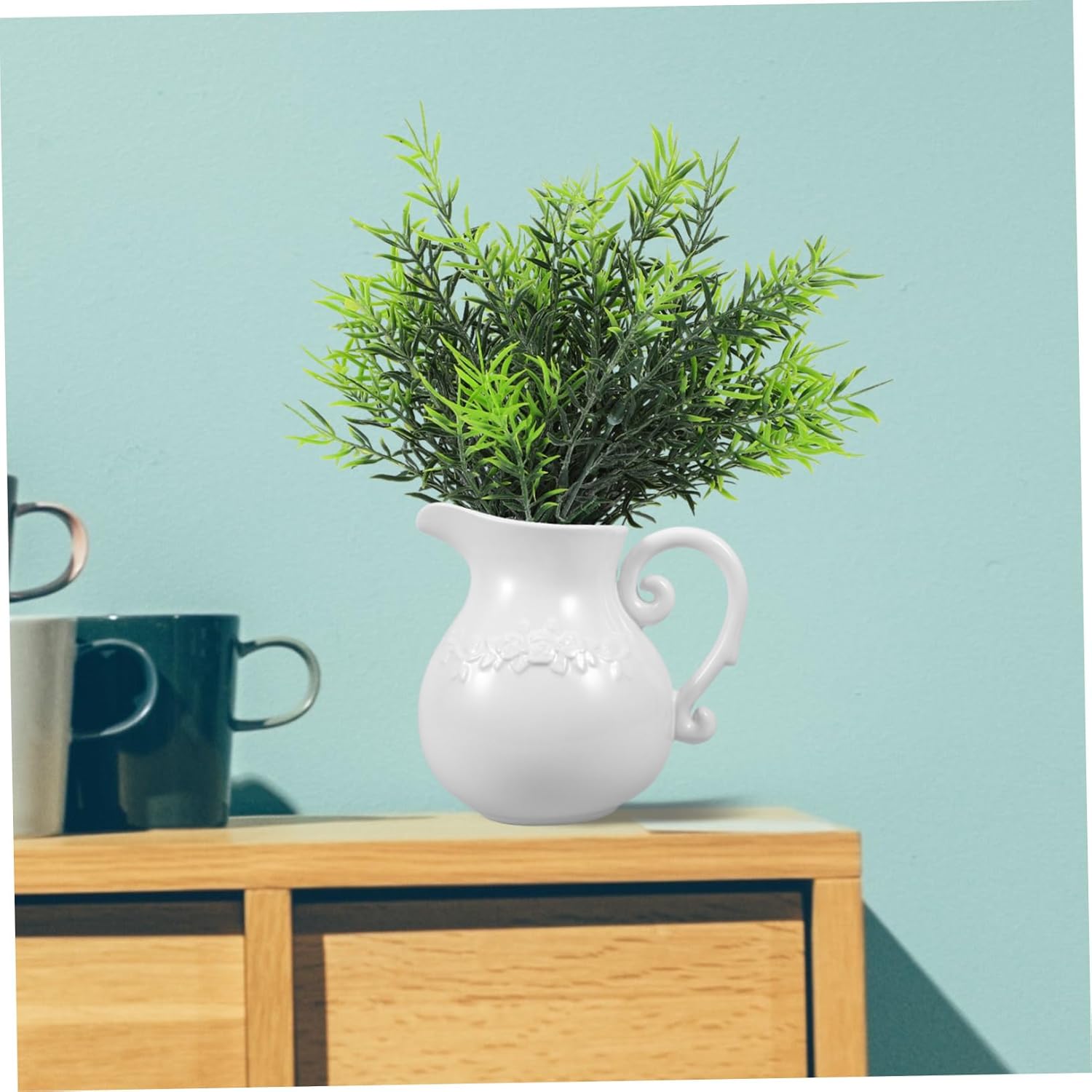 Retro European Ceramic Pitcher Flower Vase for Home and Office