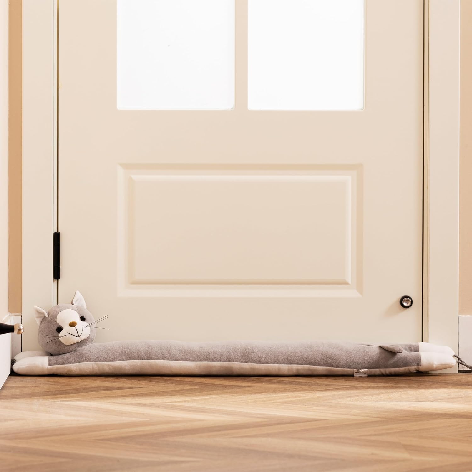 Sunolga 38 Inches Weighted Door Draft Stopper Gray Cat Shape