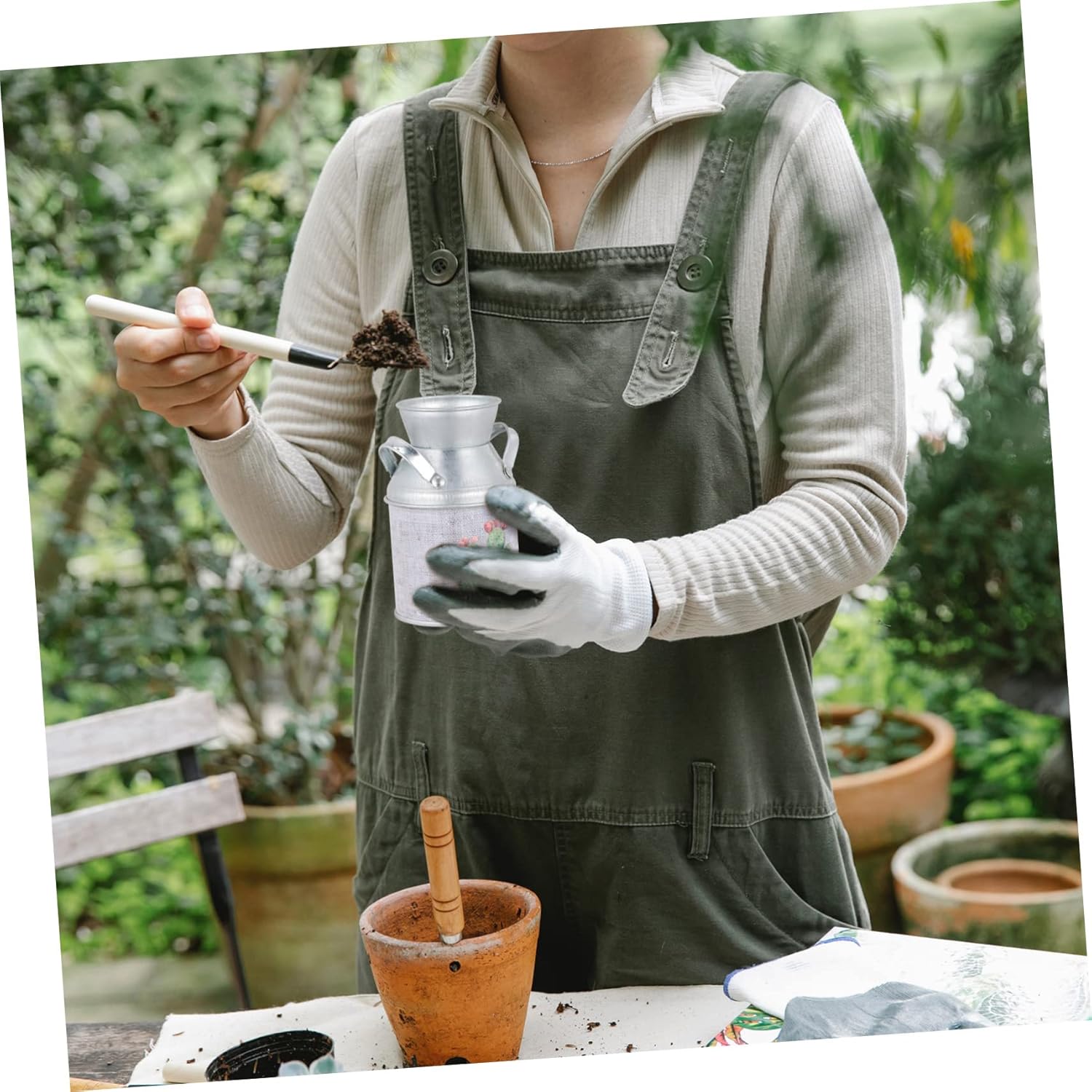 STOBAZA 3Pcs Tinplate Flower Vase with Handle Retro Decorative Vases for Home Office Wedding Table Centerpieces