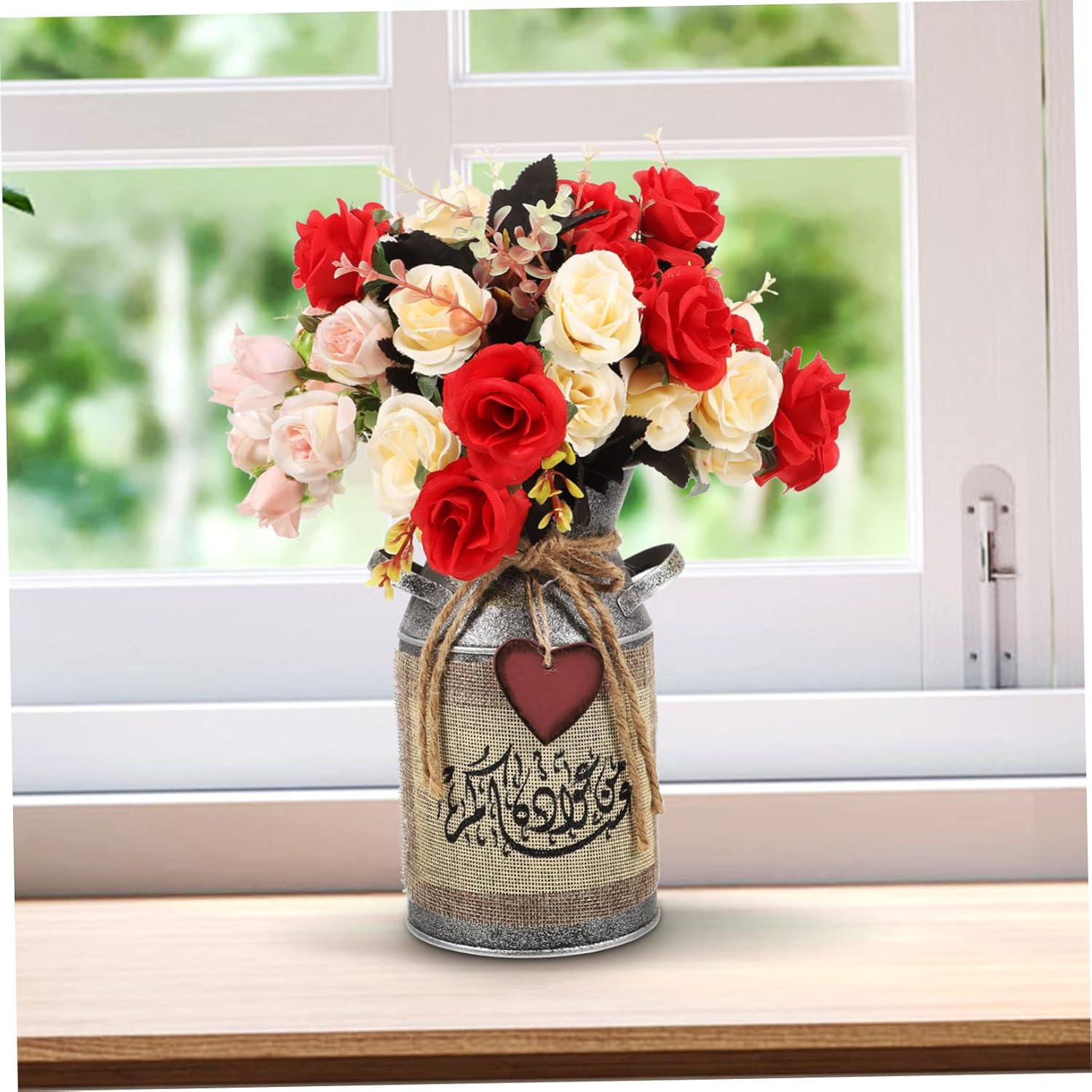Retro Metal Flower Pot Vintage Decor for Farmhouse Style