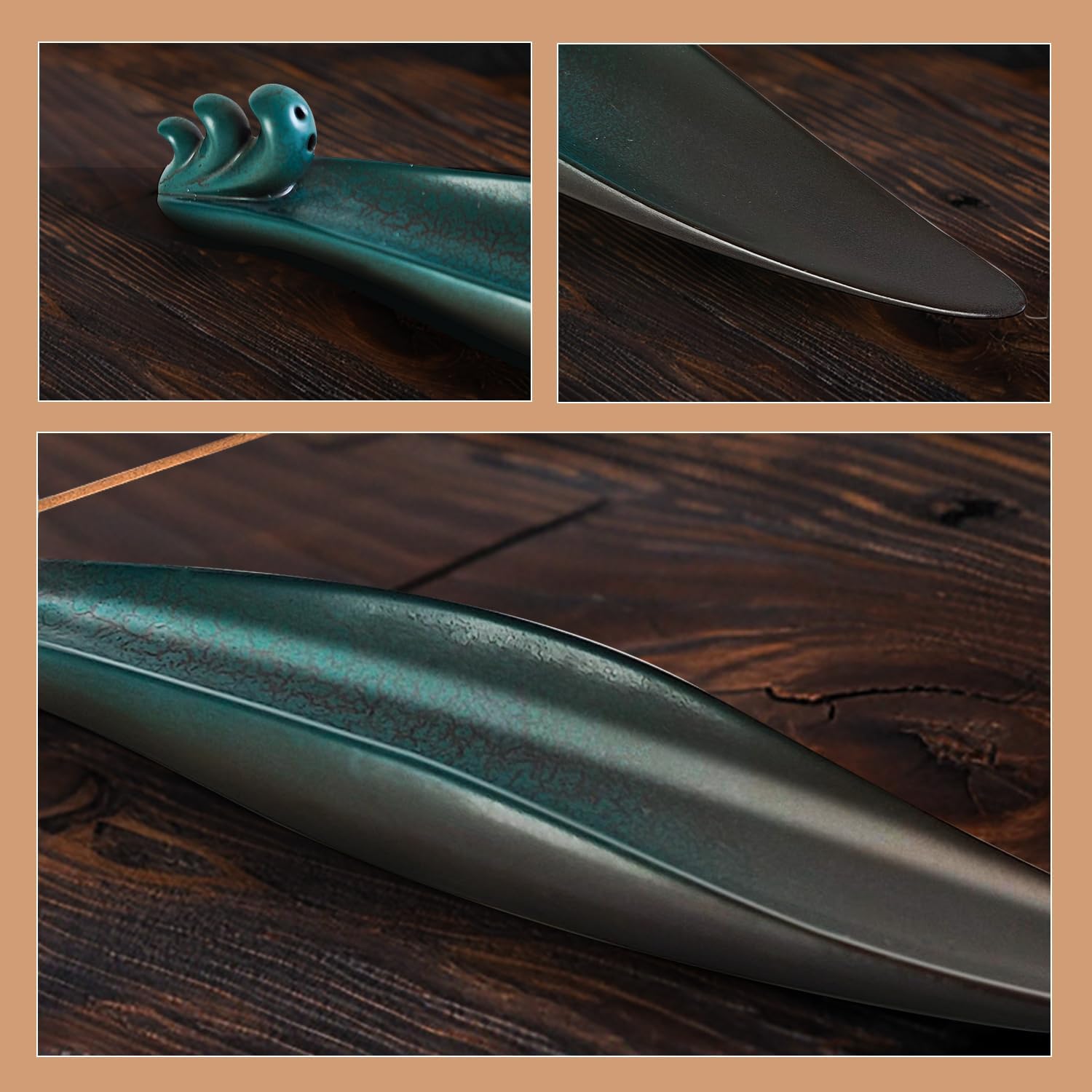 Minimalist Wave Incense Holder for Sticks