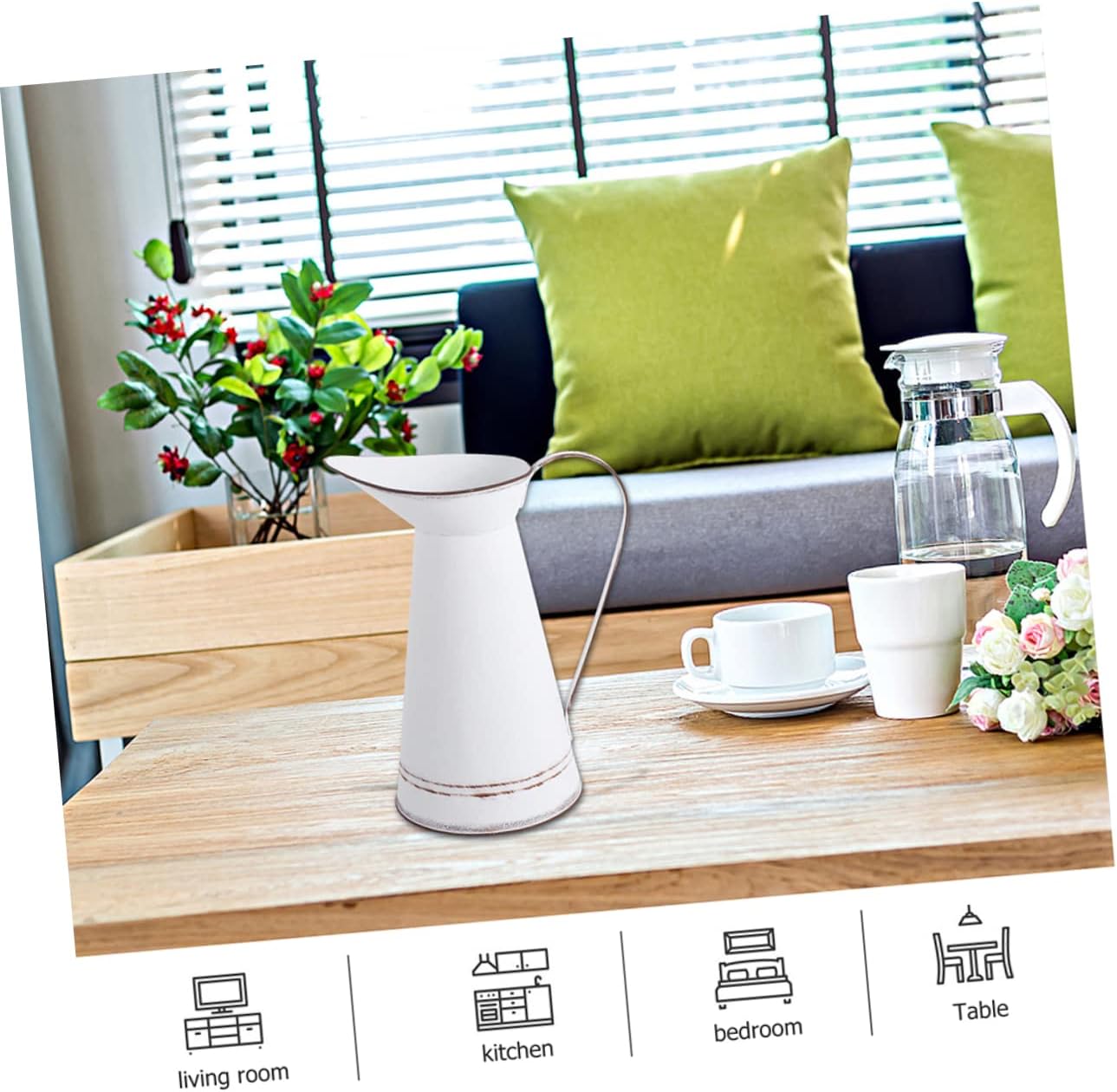 Vintage Metal Flower Pot Set for Home Office Wedding Decor