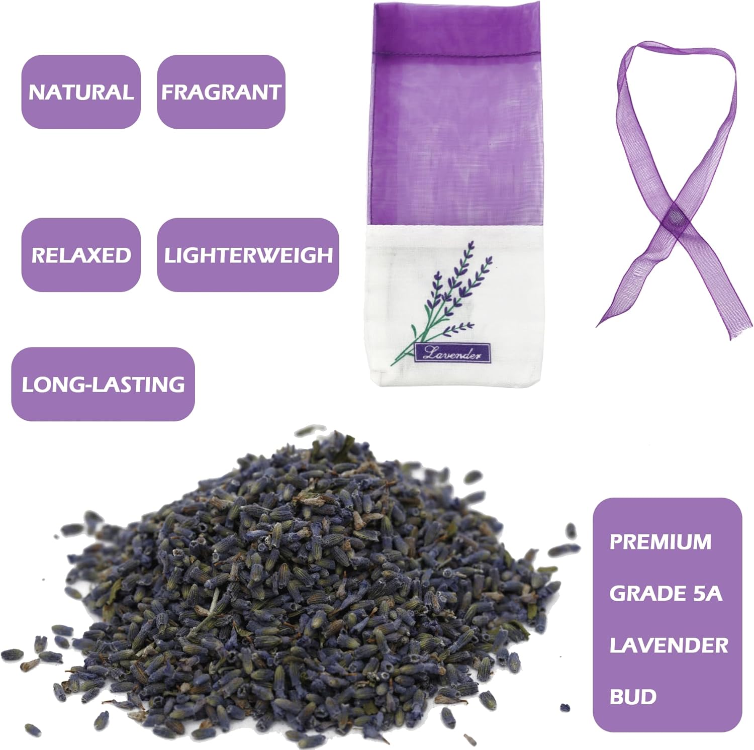 Haswer Lavender Sachets Pack of 10 for Home and Car