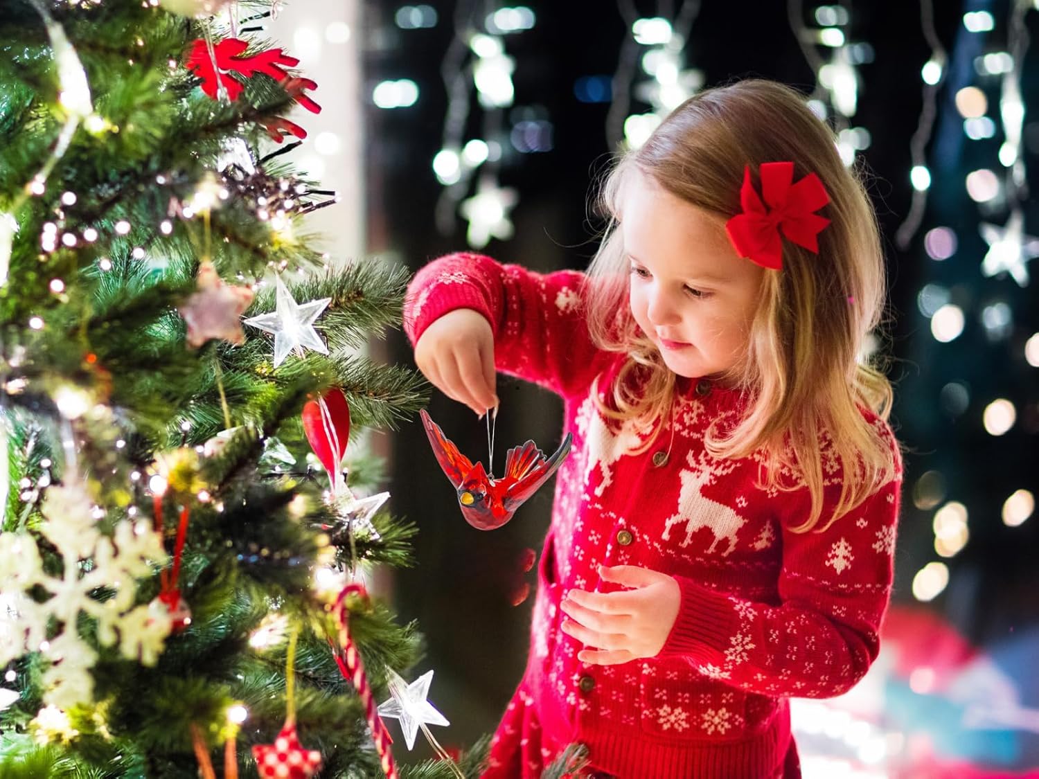 Flying Cardinal Memorial Ornament Red Bird Window Suncatcher with 2025 Hangtag and Suction Cup