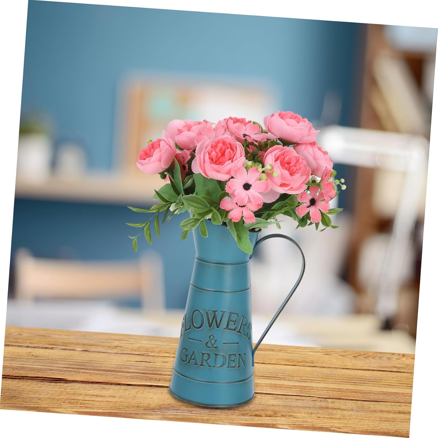 Retro Kettle Vase Flower Decor Ornament