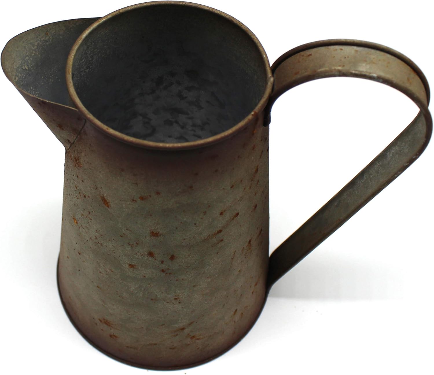 7 Inch Galvanized Metal Milk Pitcher Vase