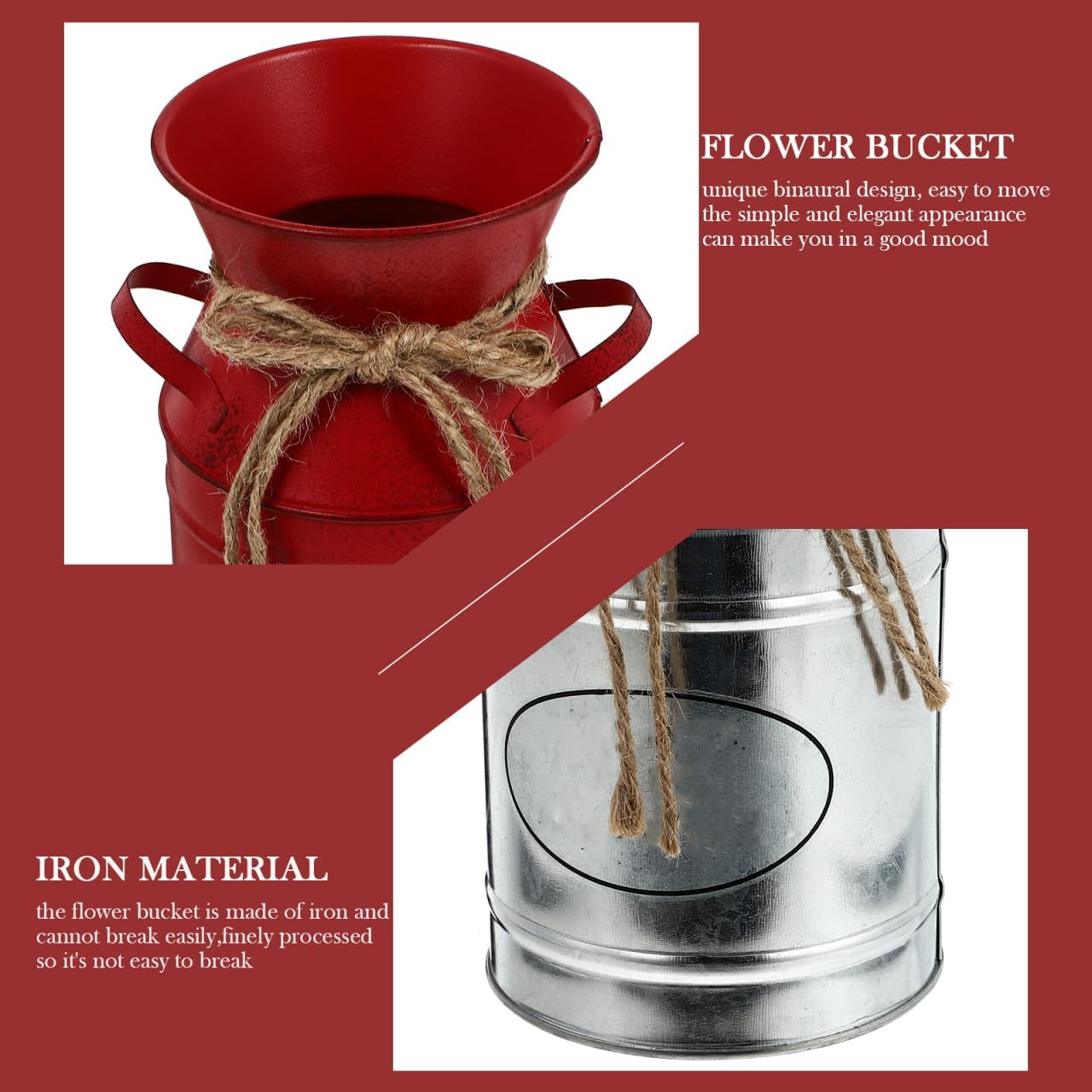 Rustic Milk Can Vase for Home Decor