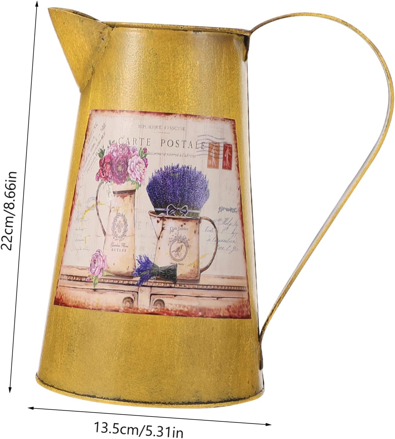 Vintage Wrought Iron Flower Arrangement Bucket Decorative Vase for Home Garden and Wedding Centerpieces