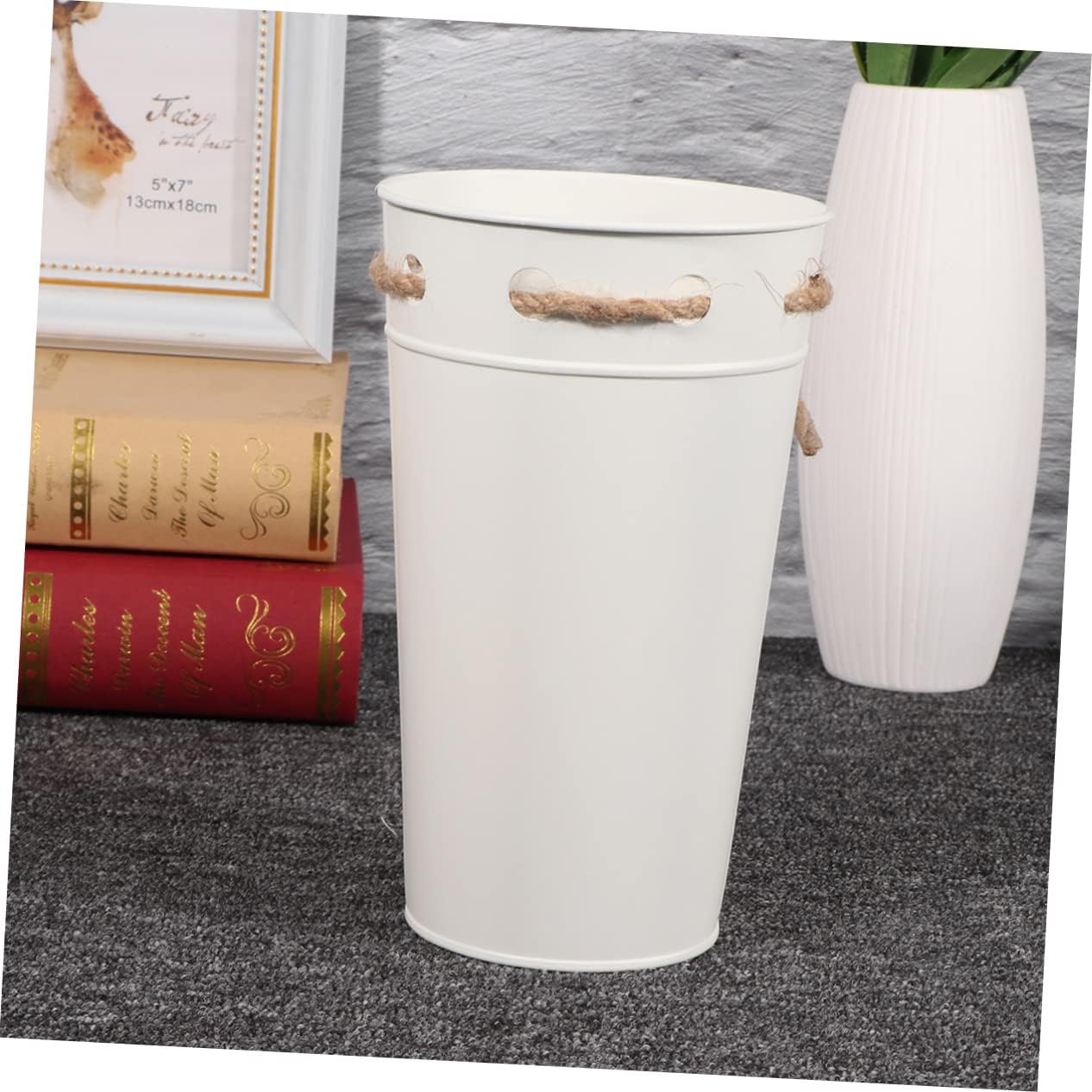 Vintage Iron Bucket for Flowers and Plants