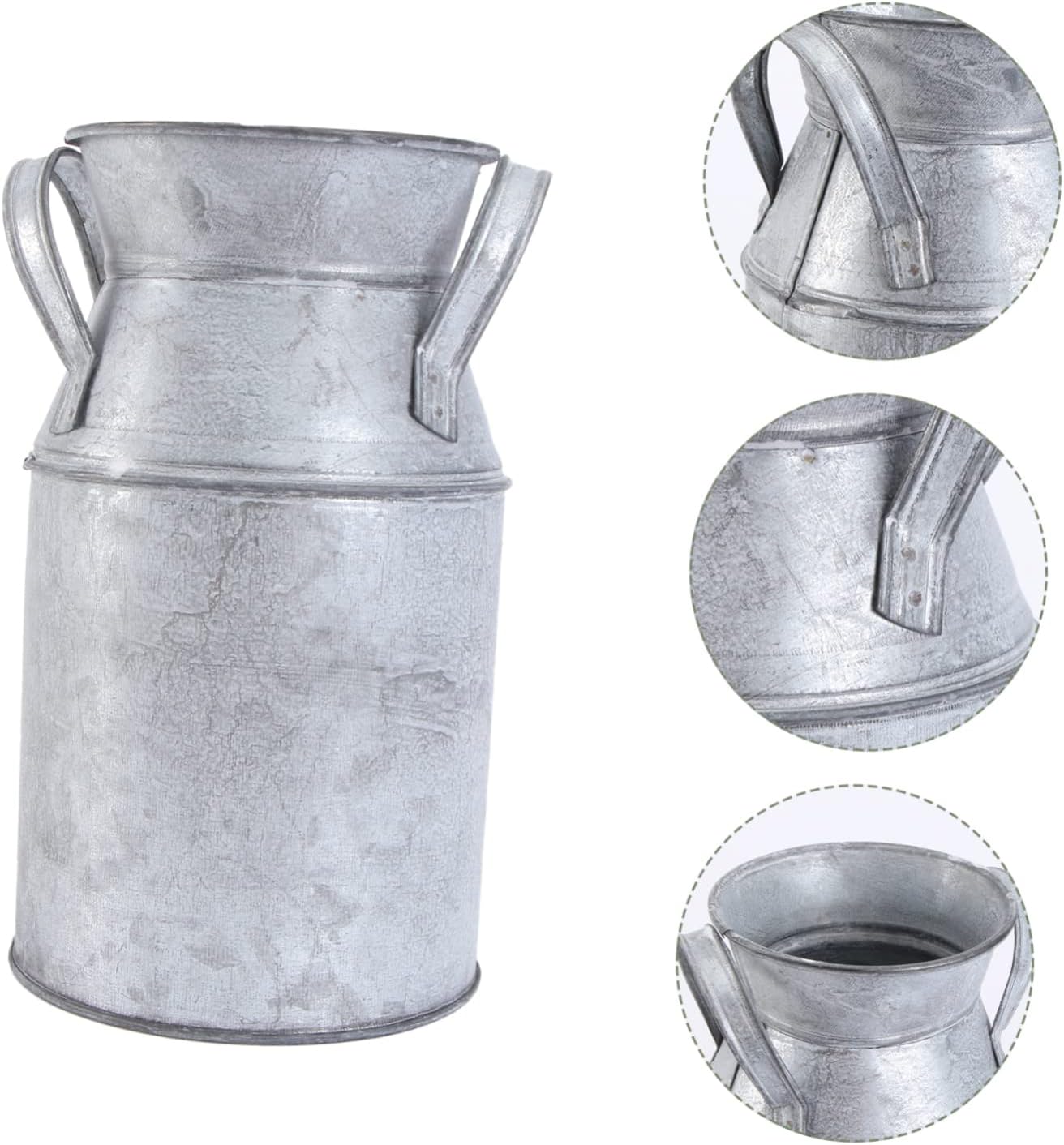 Retro Iron Sheet Flower Vase Bucket Aesthetic Garden Decor