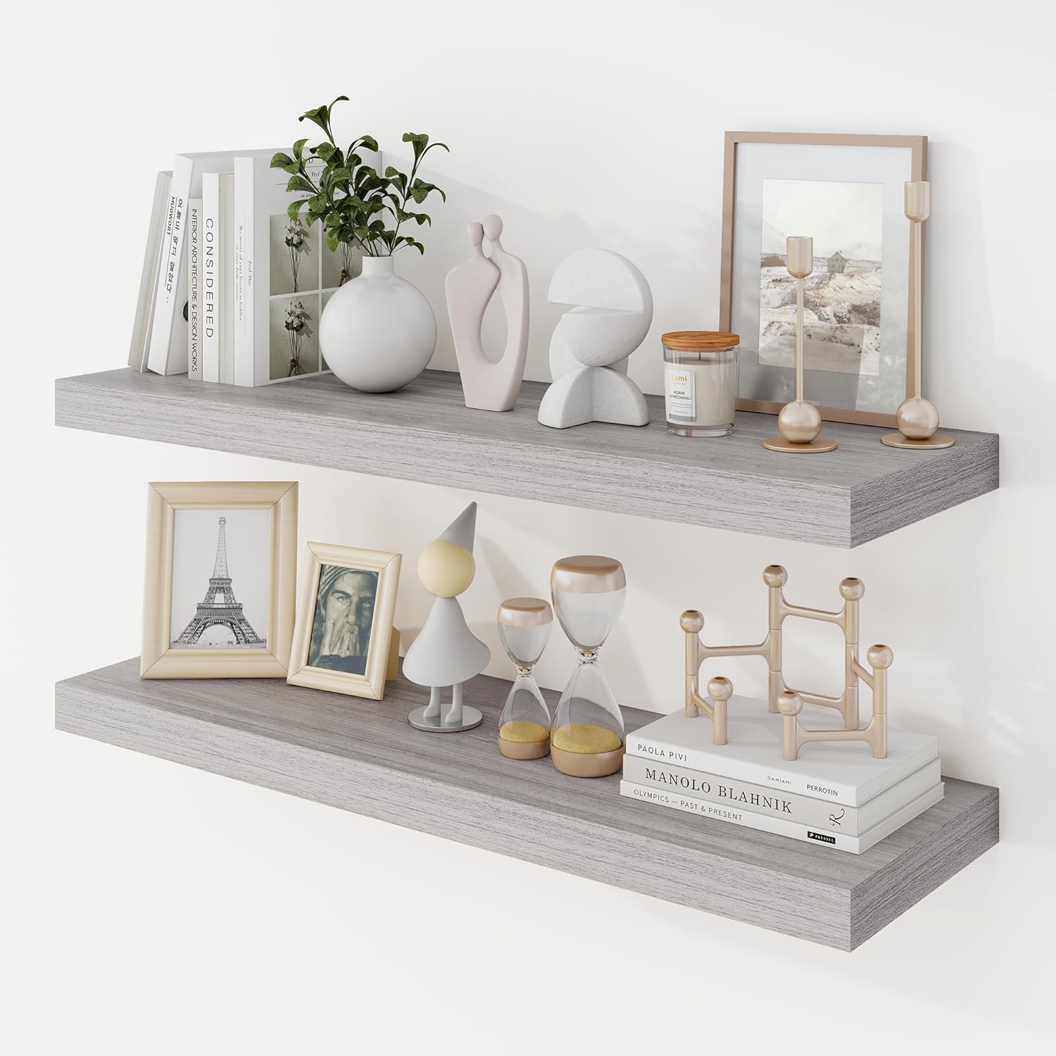 30 Inch Floating Shelves Set of 2 with Rustic Design