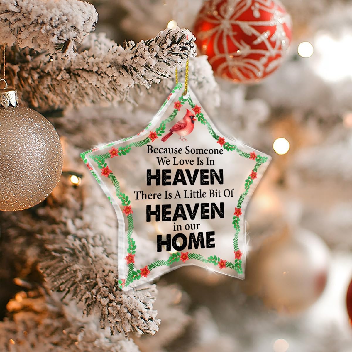 Memorial Cardinal Ornament for Loss of Loved One