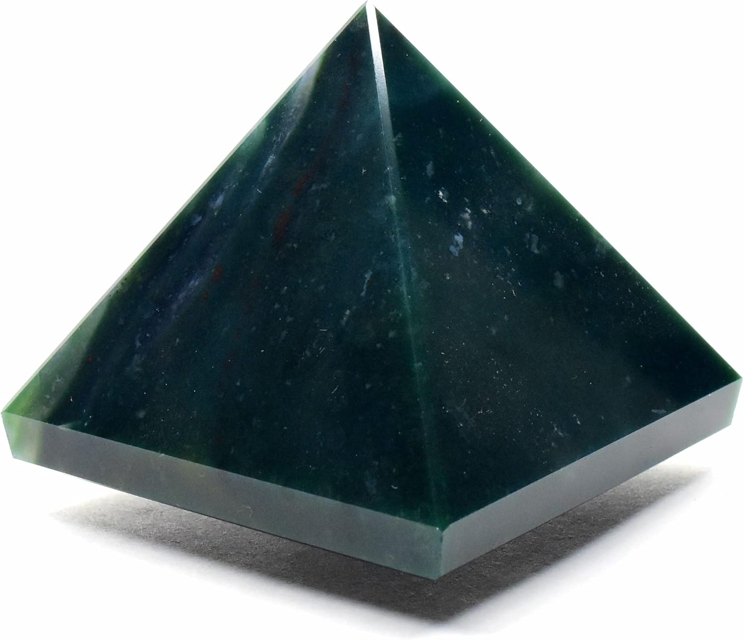 HQRP 55mm Green Blue Bloodstone Pyramid Natural Crystal Mineral Polished Stone - India